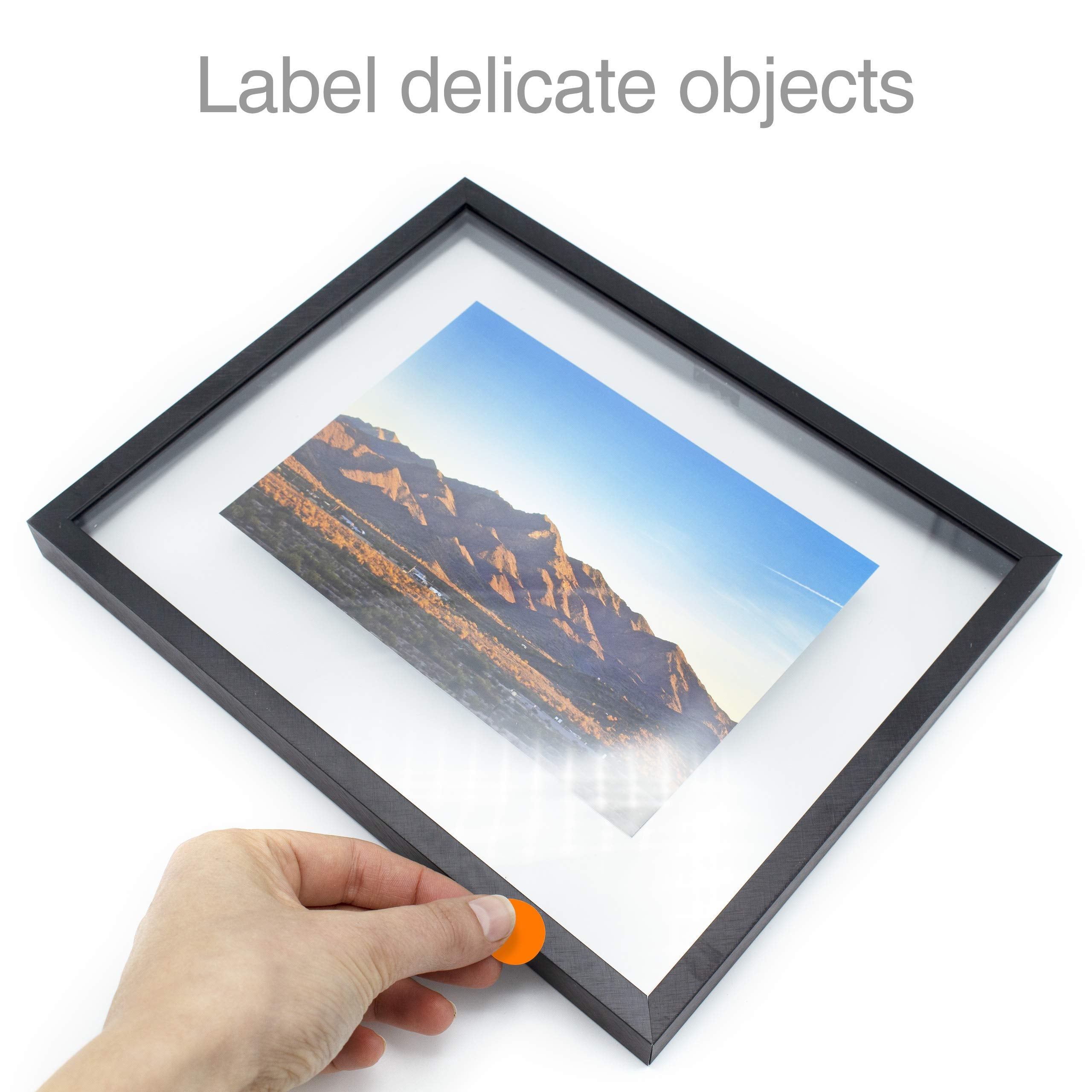 Chromalabel 075 Inch Round Label Removable Color Code Dot Stickers, 1000 Labels Per Roll, Orange