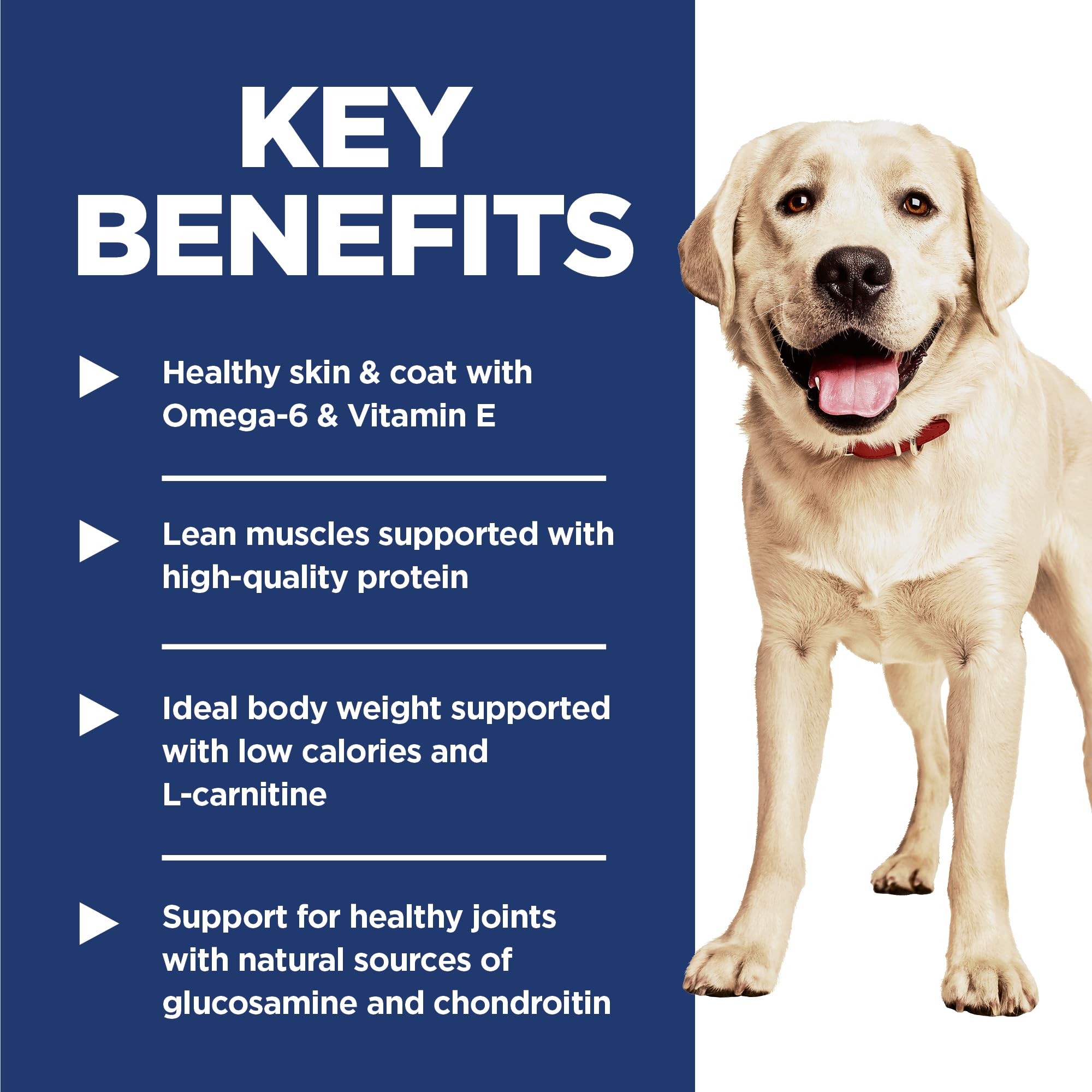 Hill's Science Diet Light Dry Dog Food, Large Breed, Weight Management, Chicken & Barley, 30 lb Bag