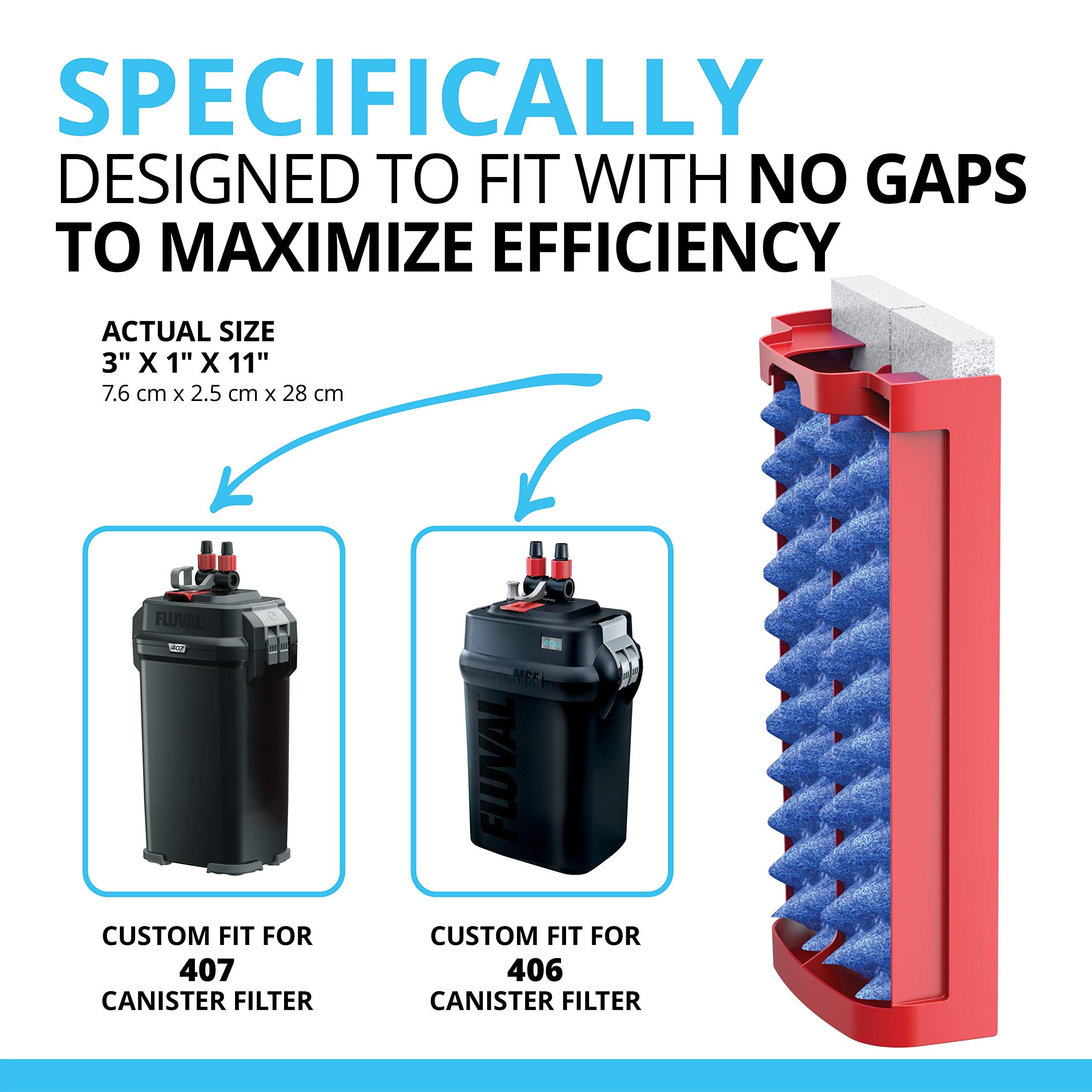 Fluval 407 Blue Biofoam Max, Replacement Aquarium Filter Media
