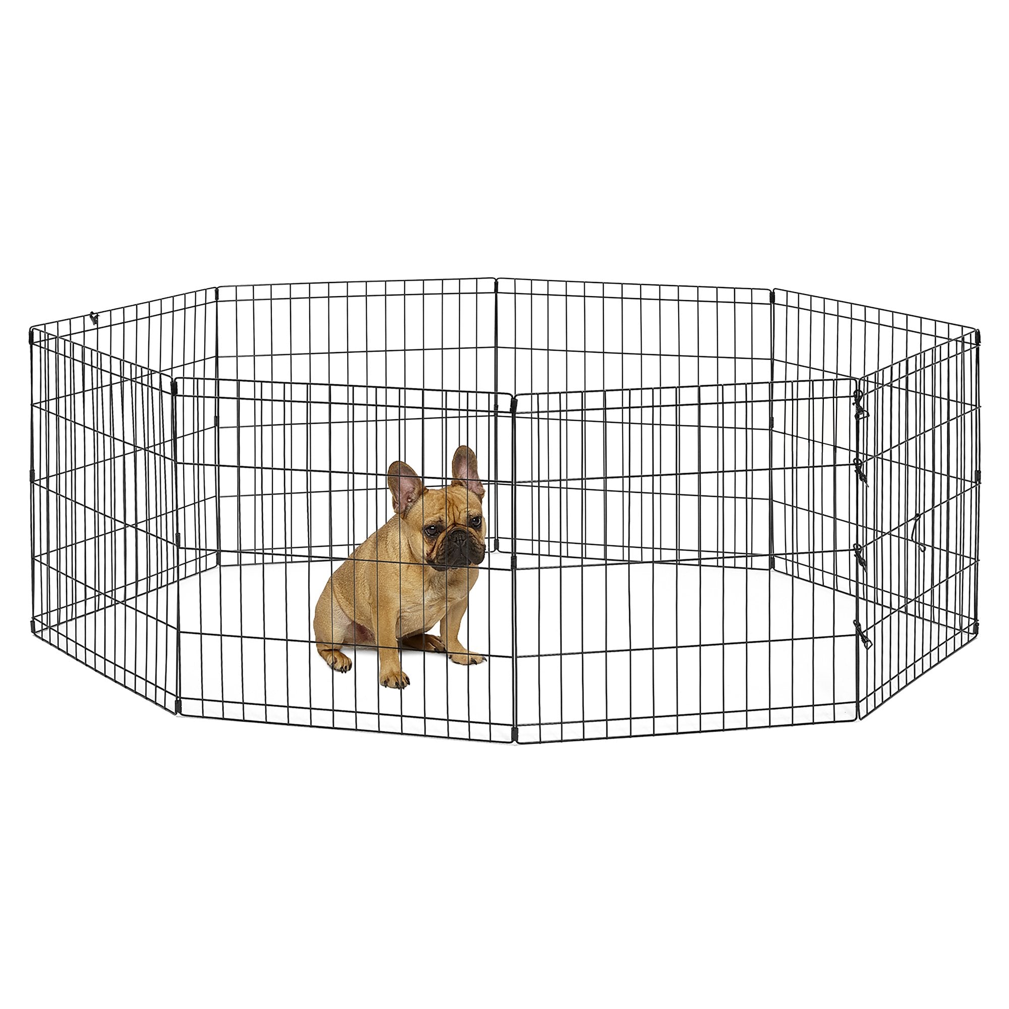 New World Dog Exercise Pen & Playpen, 24' W X 24' H, No Door, Black B550-24
