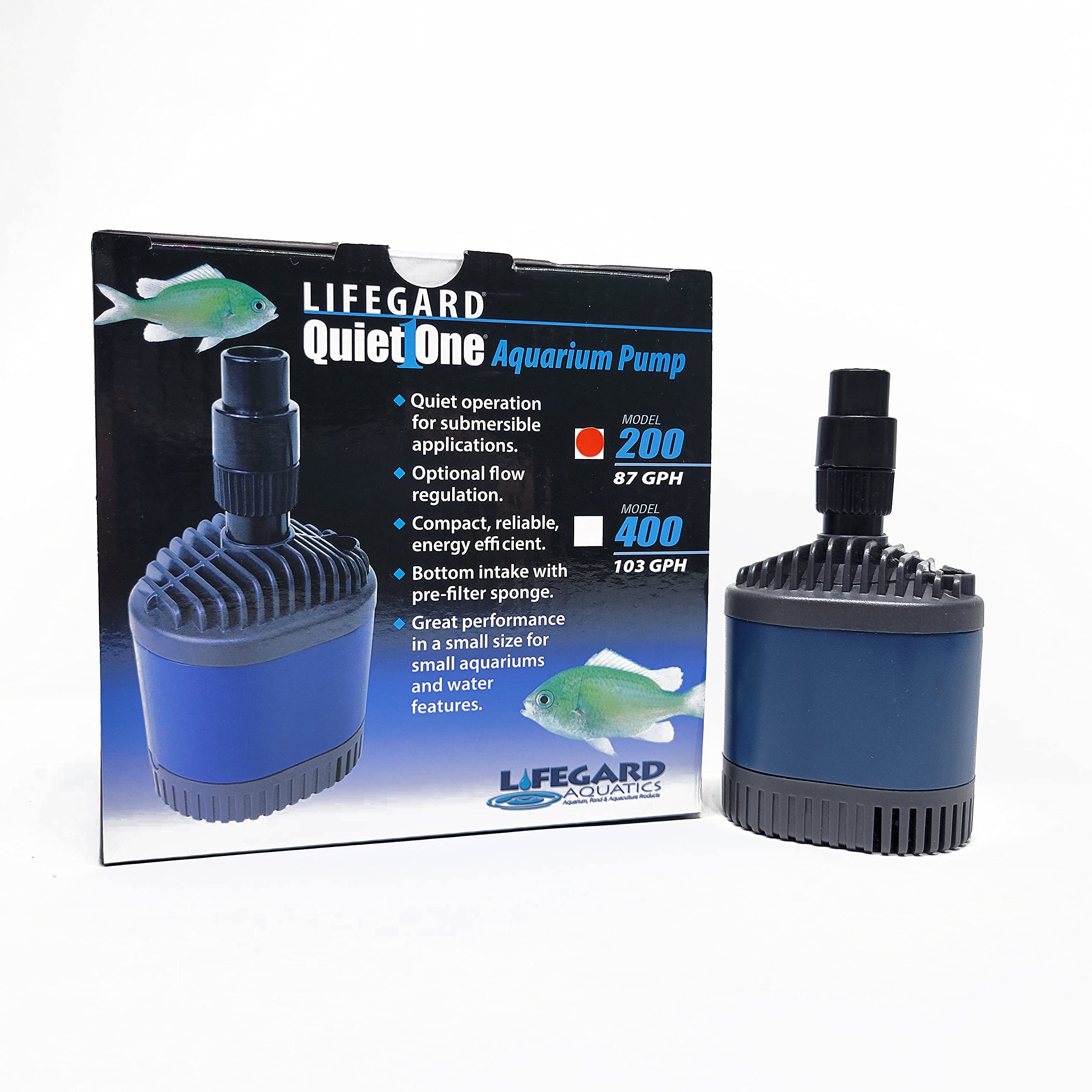 Quiet One Lifegard Aquarium Pump, 106-Gallon Per Hour