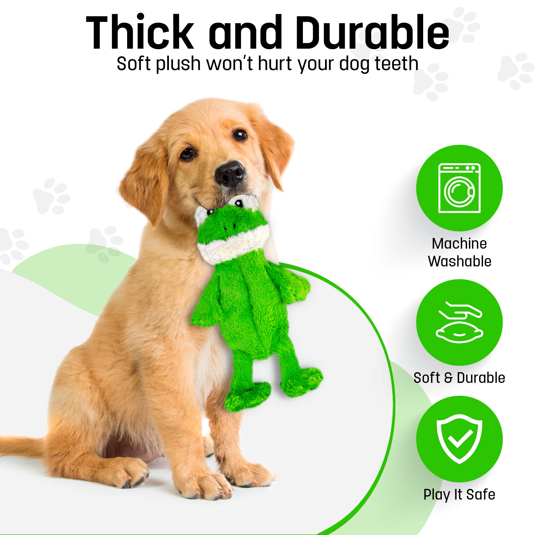 Fga Marketplace Bundle Of 5 Flat No Stuffing No Squeak Plush Dog Toys, Funny Style Will Entertain Your Pet For Hours, Recommende