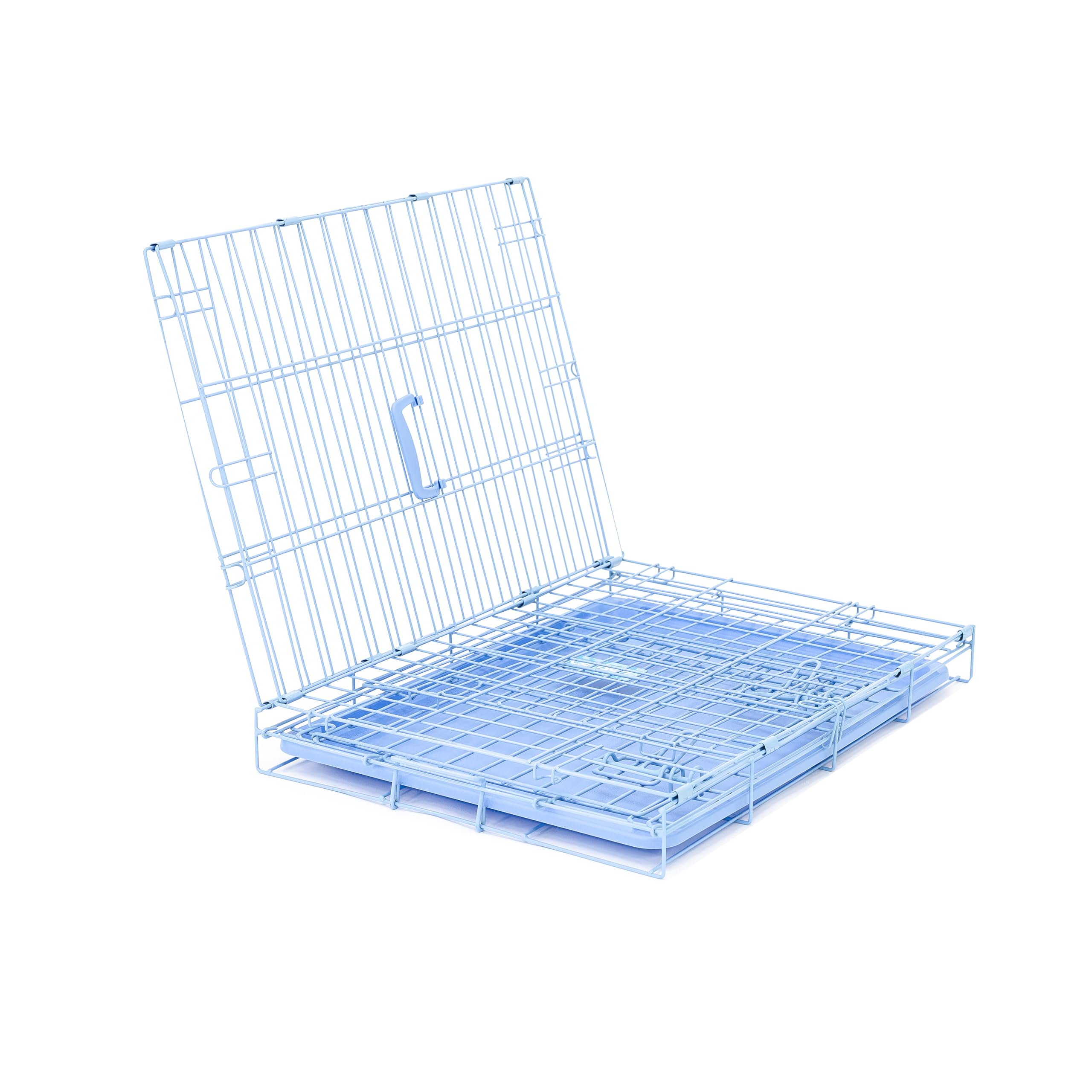 Carlson Blue Compact Metal Dog Crate, Small 24"x18"x20.5", Alloy Steel, Model 6008 DS