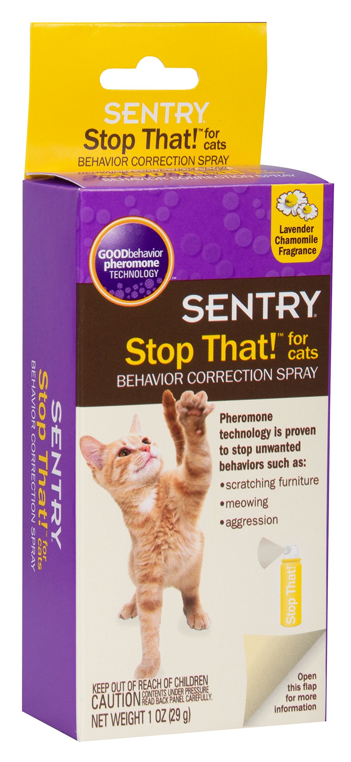 Sentry Stop That! Cat Repellent Spray, 1 oz - Effective Training Aid for Cats, Model 02344