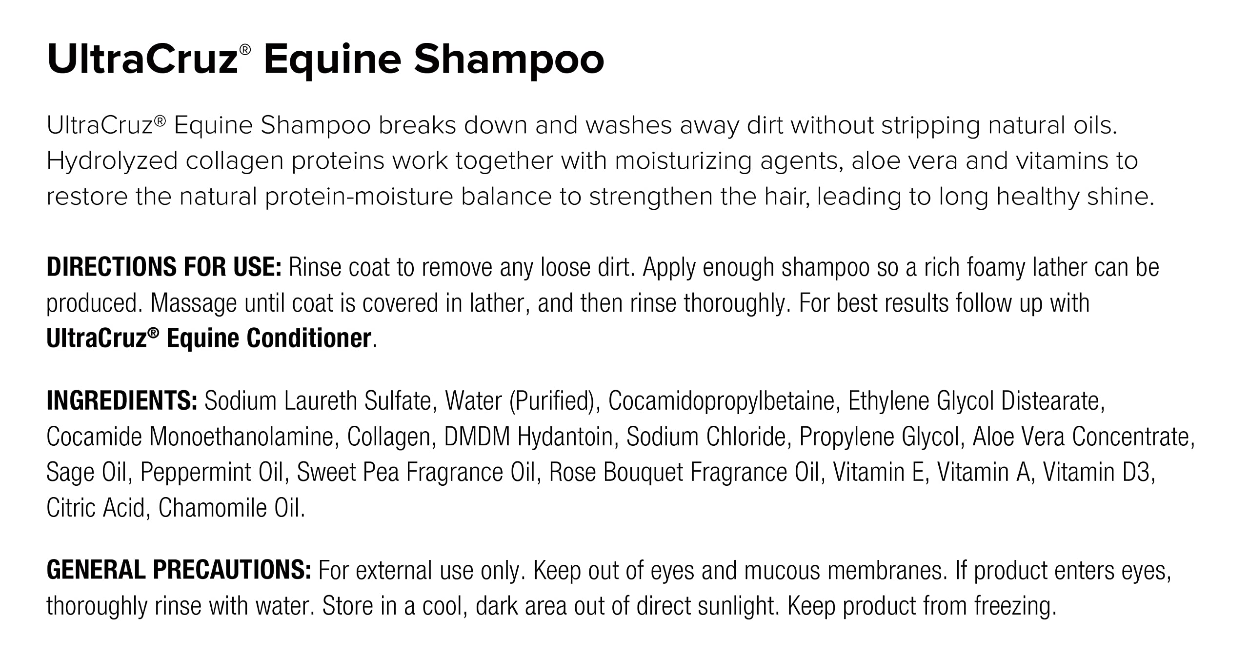 Ultracruz - Sc-516936 Equine Horse Shampoo And Conditioner Bundle, 32 Oz Each