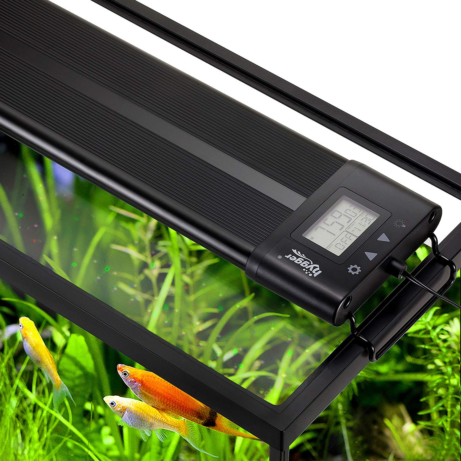 Hygger Auto On Off Led Aquarium Light Extendable 12-55 Inches 7 Colors Sunrise Sunset Full Spectrum Light Fixture For Freshwater Planted Tank Build In Timer Sunrise Sunset (36W(24'-30'))