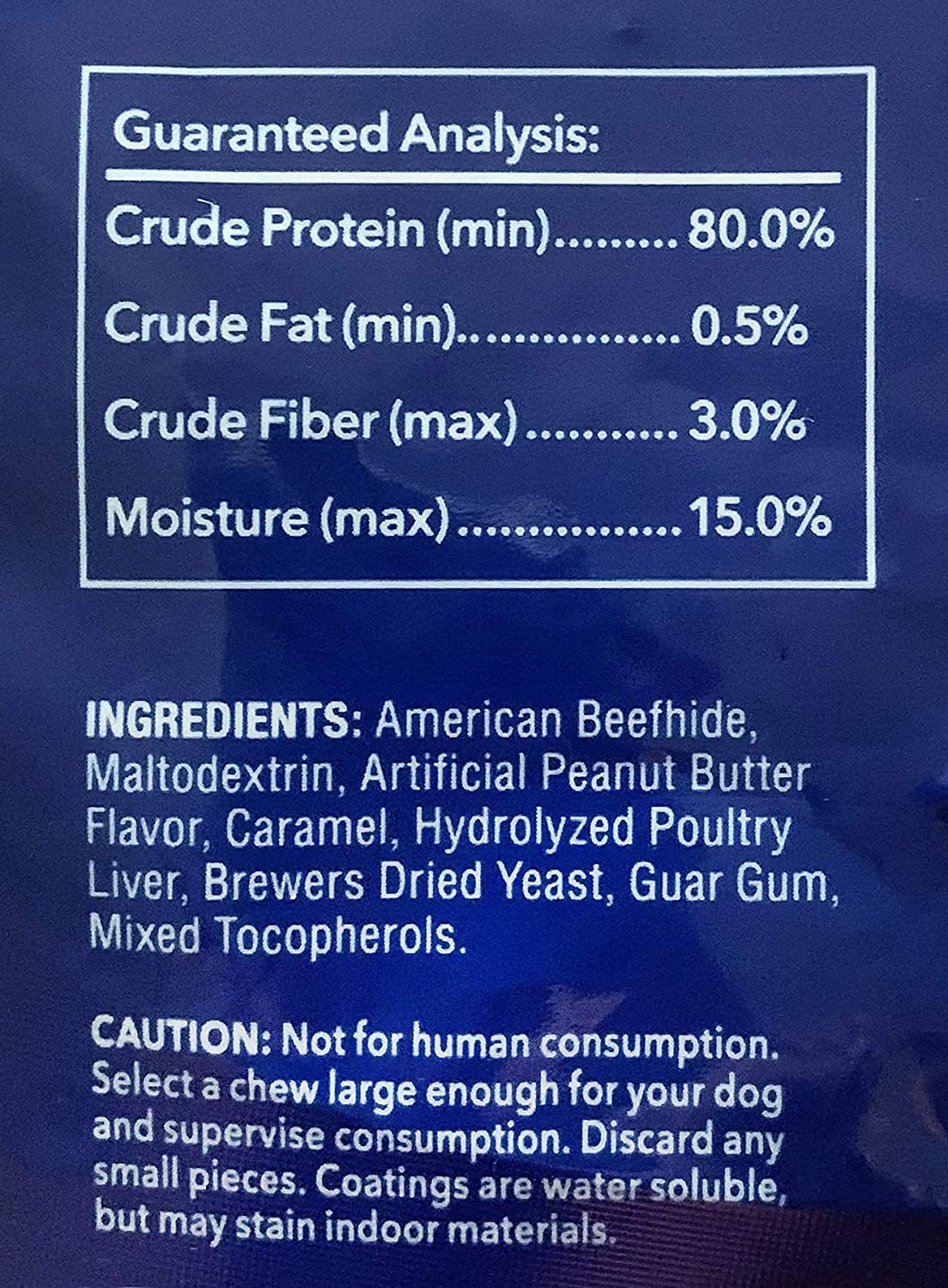 Pet Factory 100% Made in USA Beefhide 5  Chip Rolls Dog Chew Treats - Peanut Butter Flavor, 20 Count/1 Pack