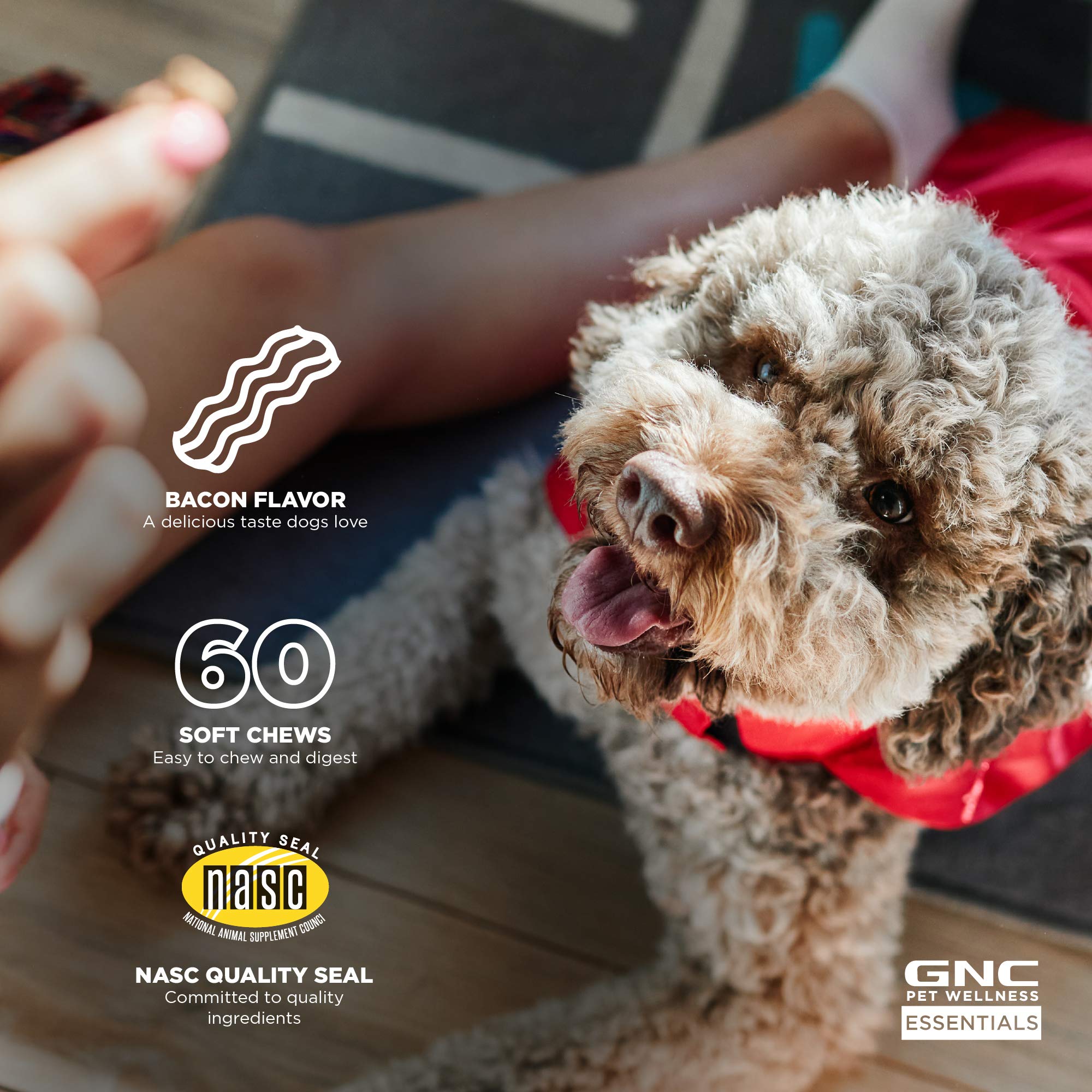 GNC for Pets Essentials Dog Multivitamin Soft Chews, 60 Ct - 3 Pack | Salmon Oil Dog Supplement Immune Booster | Chicken Flavor