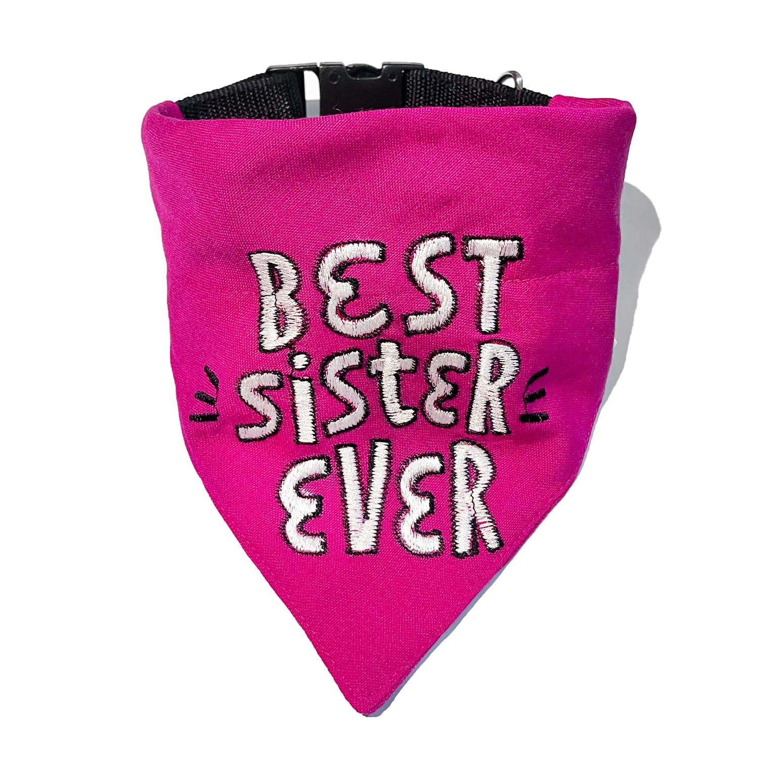 That Dog In Tuxedo Rakhi Raksha Bandhan Best Sister Ever Bandana For Dogs With Adjustable Dog Collar (Pink, S), Pack Of 1
