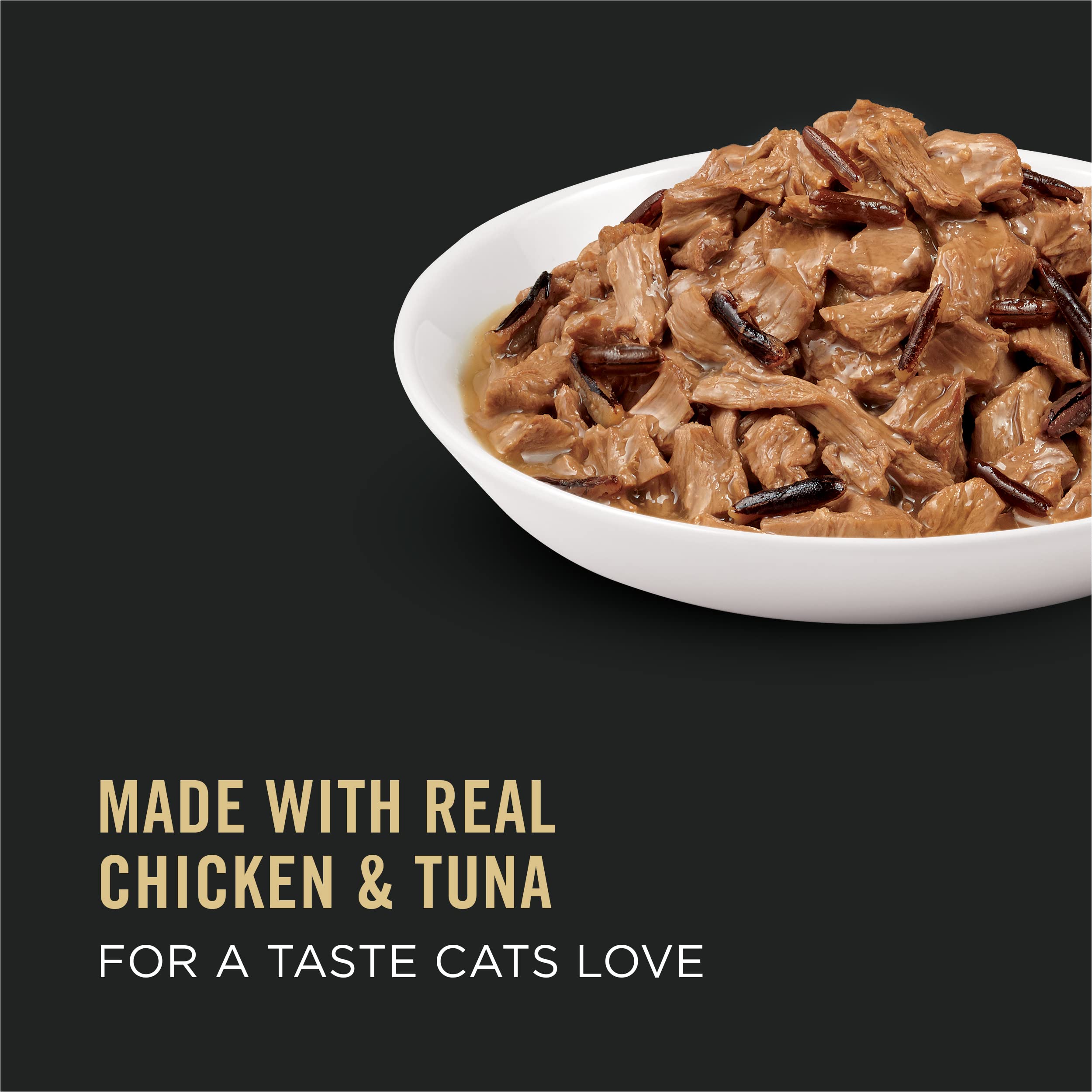 Purina Pro Plan Gravy Wet Cat Food, Chicken, Tuna & Wild Rice, (24) 3 oz. Cans, COMPLETE ESSENTIALS, Model 038100170231