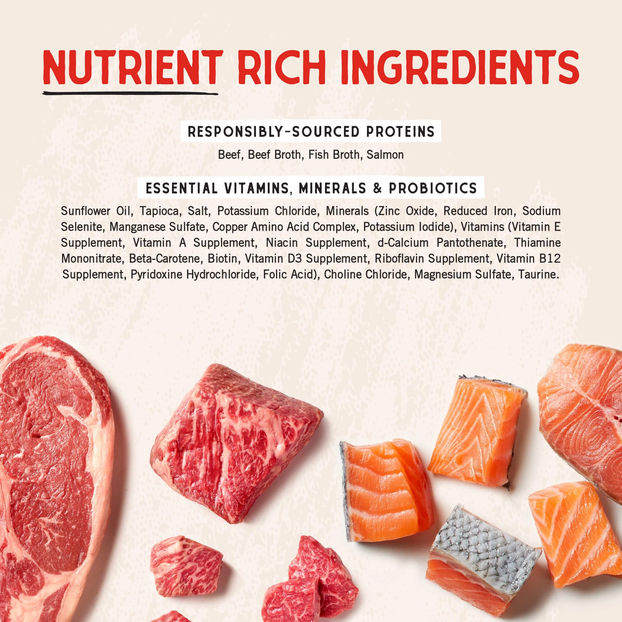 Stella & Chewys Stellas Shredrs Grass Fed Beef & Wild Caught Salmon Recipe in Broth, 2.8 oz Pouches (Pack of 12)