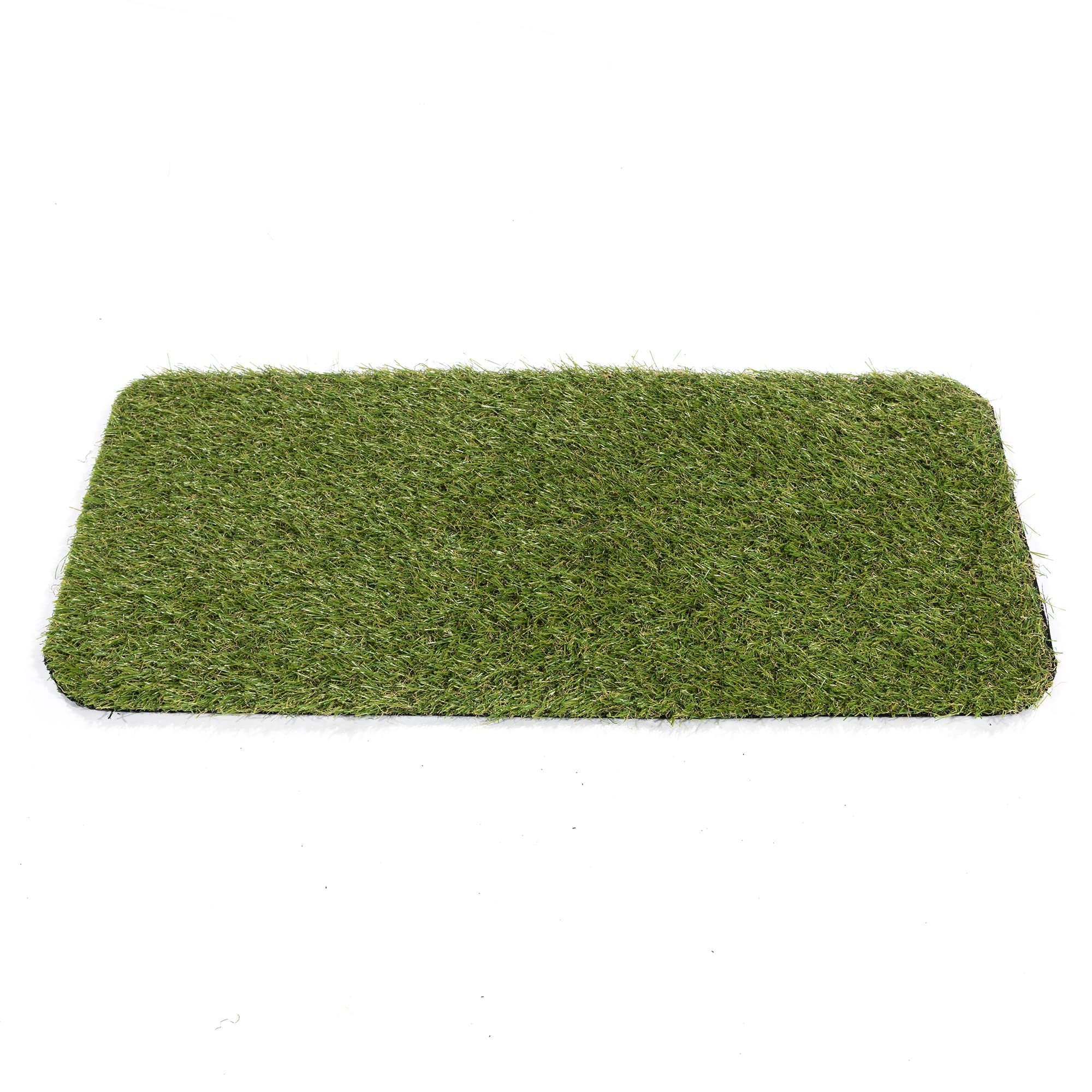 Ottomanson Pet Training Collection Easy Clean Indoor/Outdoor Reusable Training Grass Pad, 15'' X 30'', Green