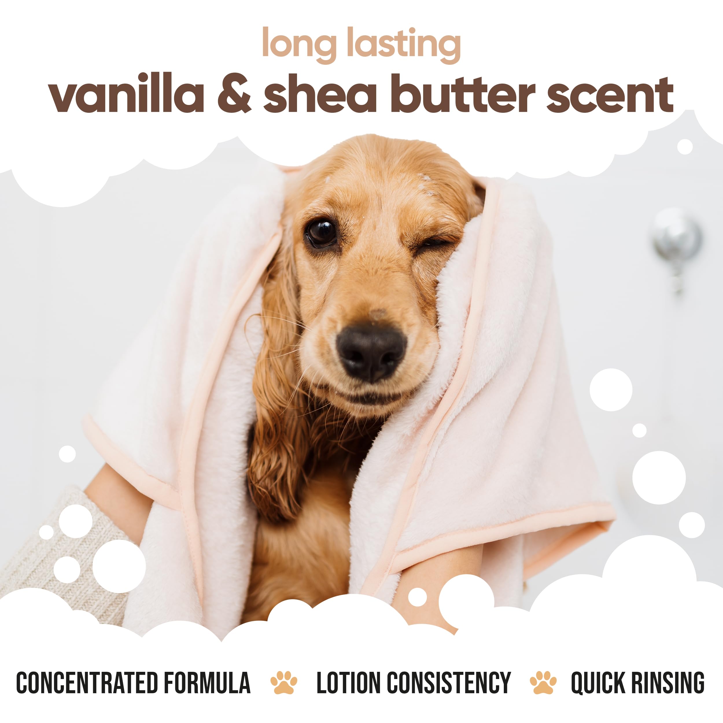 Buddycare Vanilla & Shea Butter Dog Conditioner (169.07oz) Aloe Vera, Argan Oil & Pro Vitamin B5 to Detangle Matted Coats & Reli