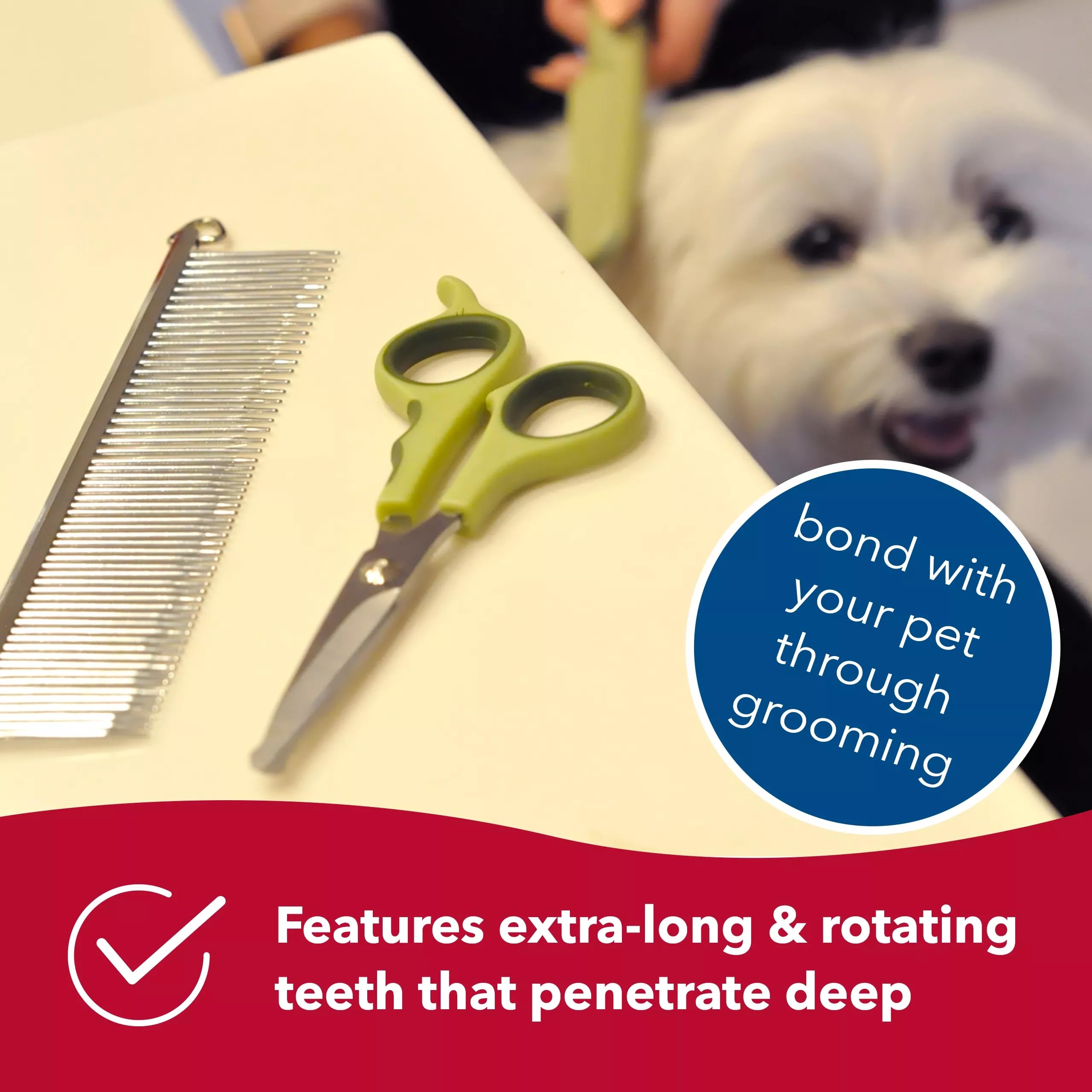 Coastal Pet Safari Dog Grooming Combs For Medium And Fine Coats - Undercoat Rake For Fine Coats - For Small, Medium Or Large Dogs - 4 1/2'