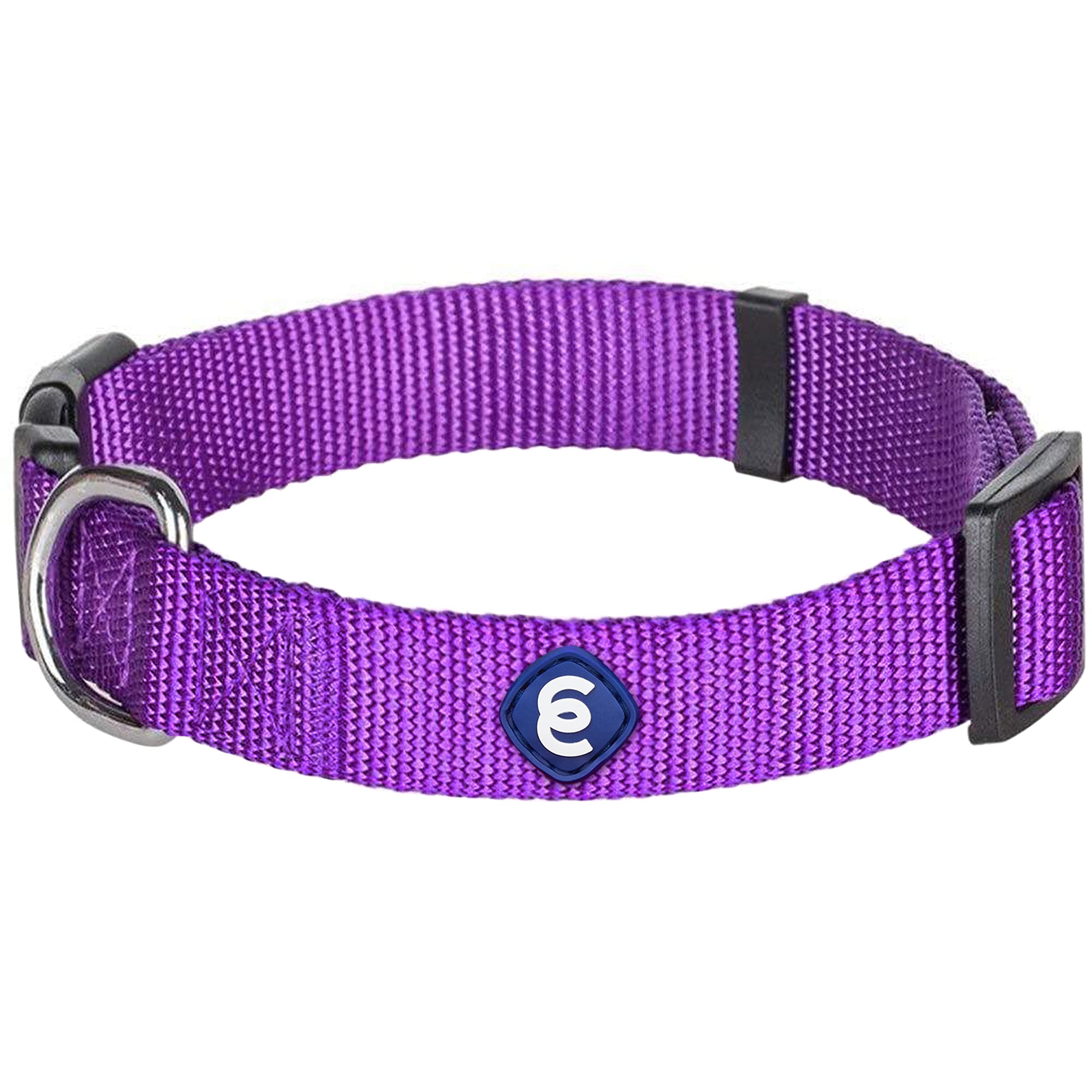 Blueberry Pet Essentials 21 Colors Classic Dog Collar, Dark Orchid, Large, Neck 18'-26', Nylon Collars For Dogs