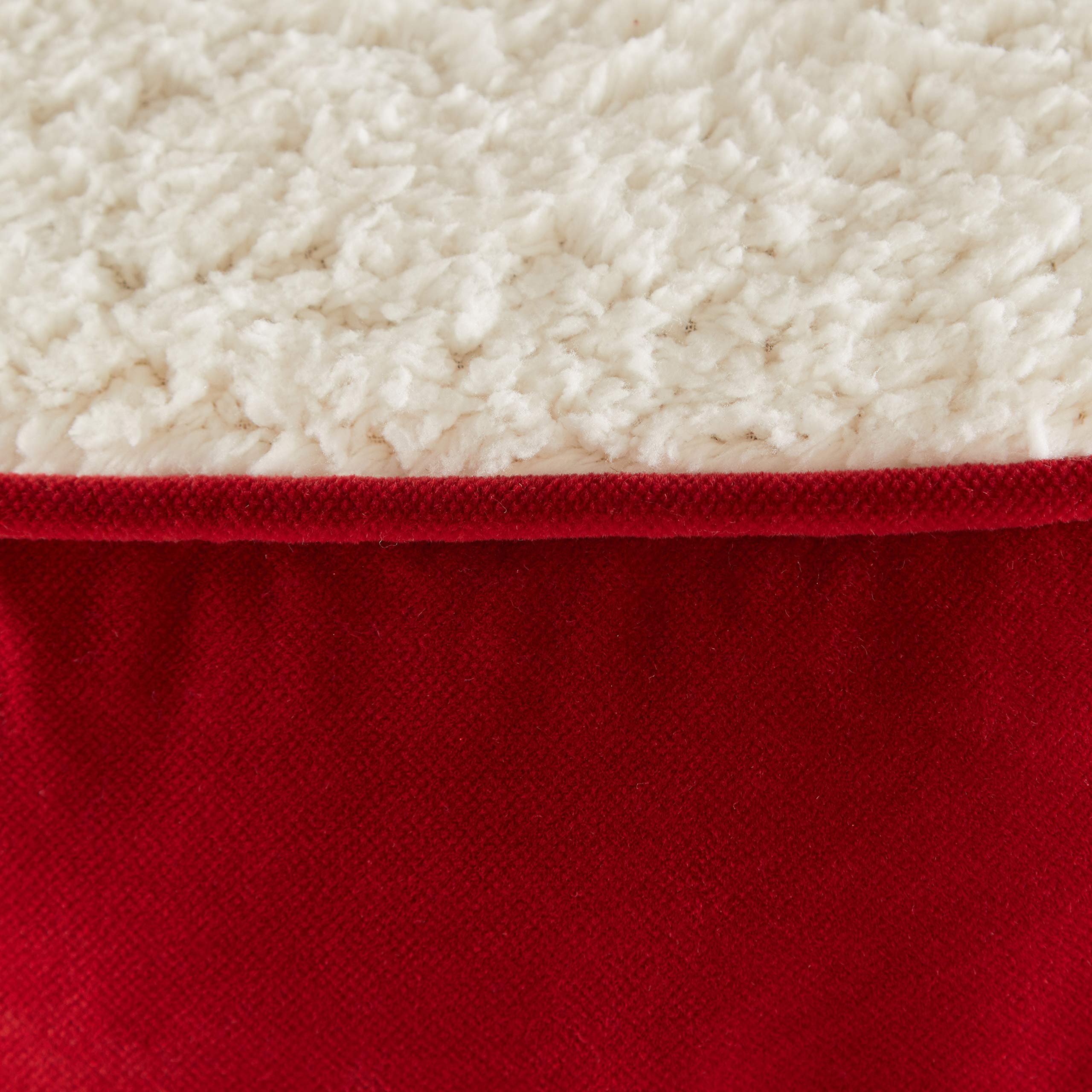 Happy Hounds Scout Deluxe Round Pillow Style Sherpa Dog Bed, Extra Small (24 X 24 In.), Red
