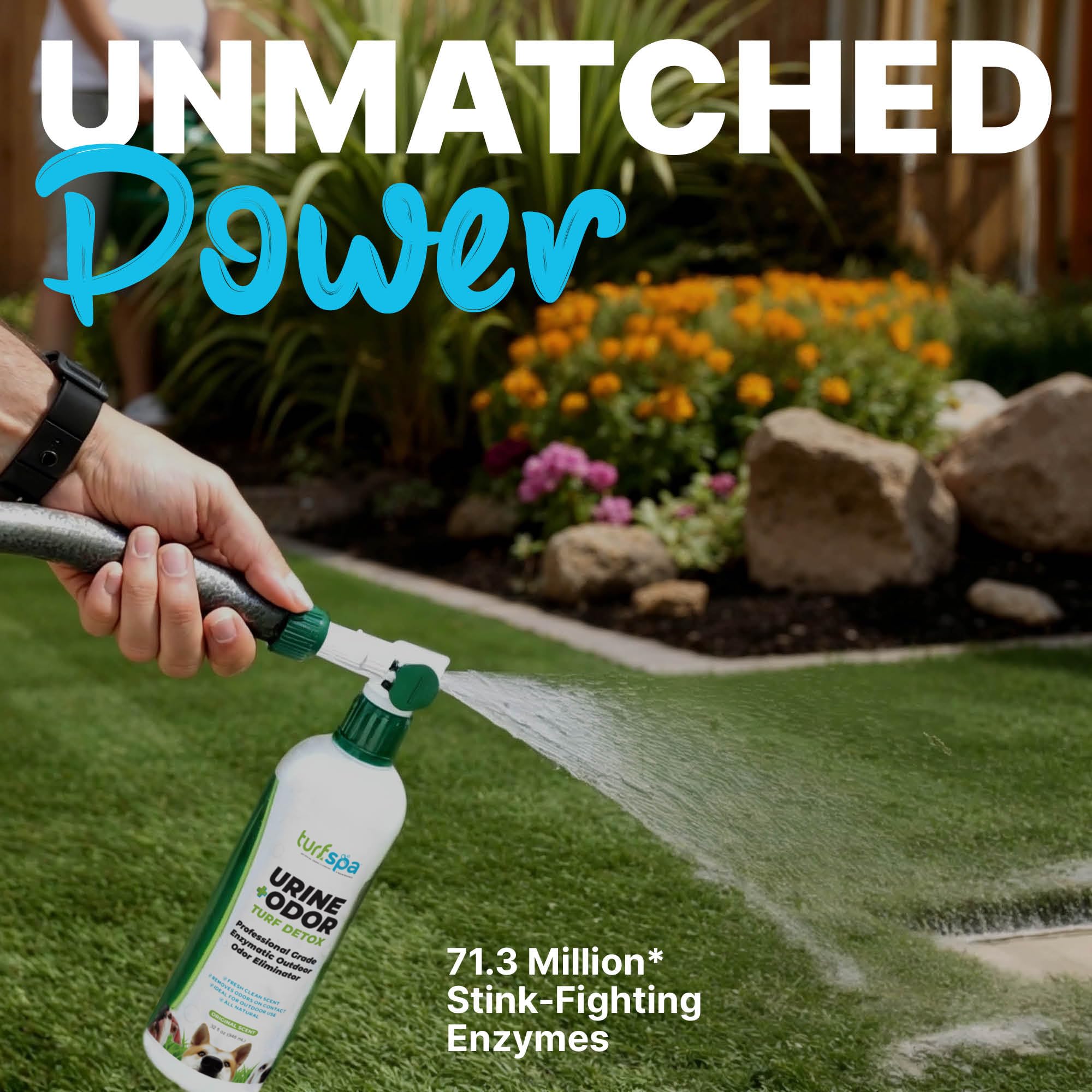 TurfSpa Urine & Odor Turf Detox Gallon Refill - Enzymatic Cleaner for Artificial Grass, Concrete, Patios, and Kennels