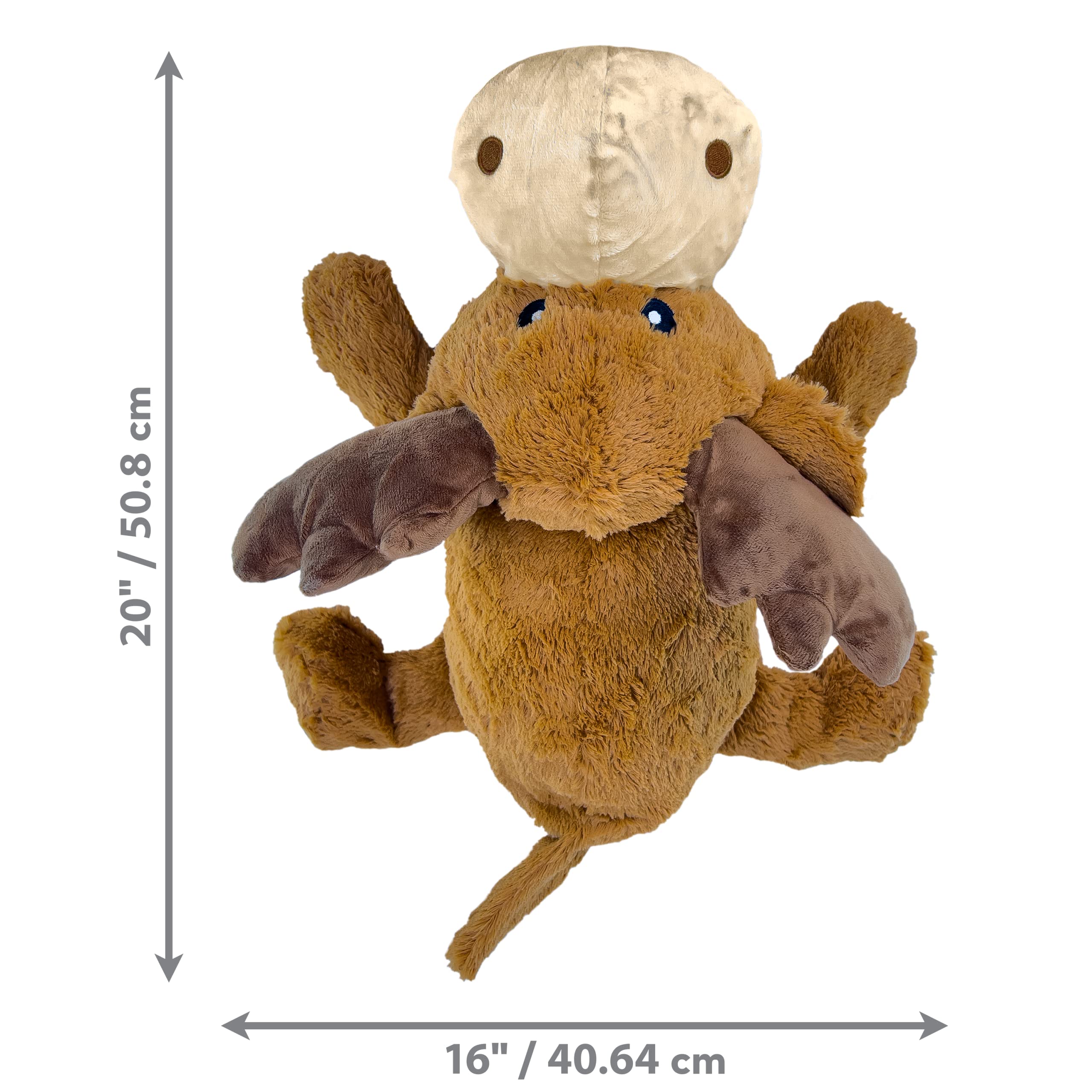 Kong Cozie Jumbo Marvin The Moose - Xl Sized Plush Dog Toy For Large And X-Large Breeds