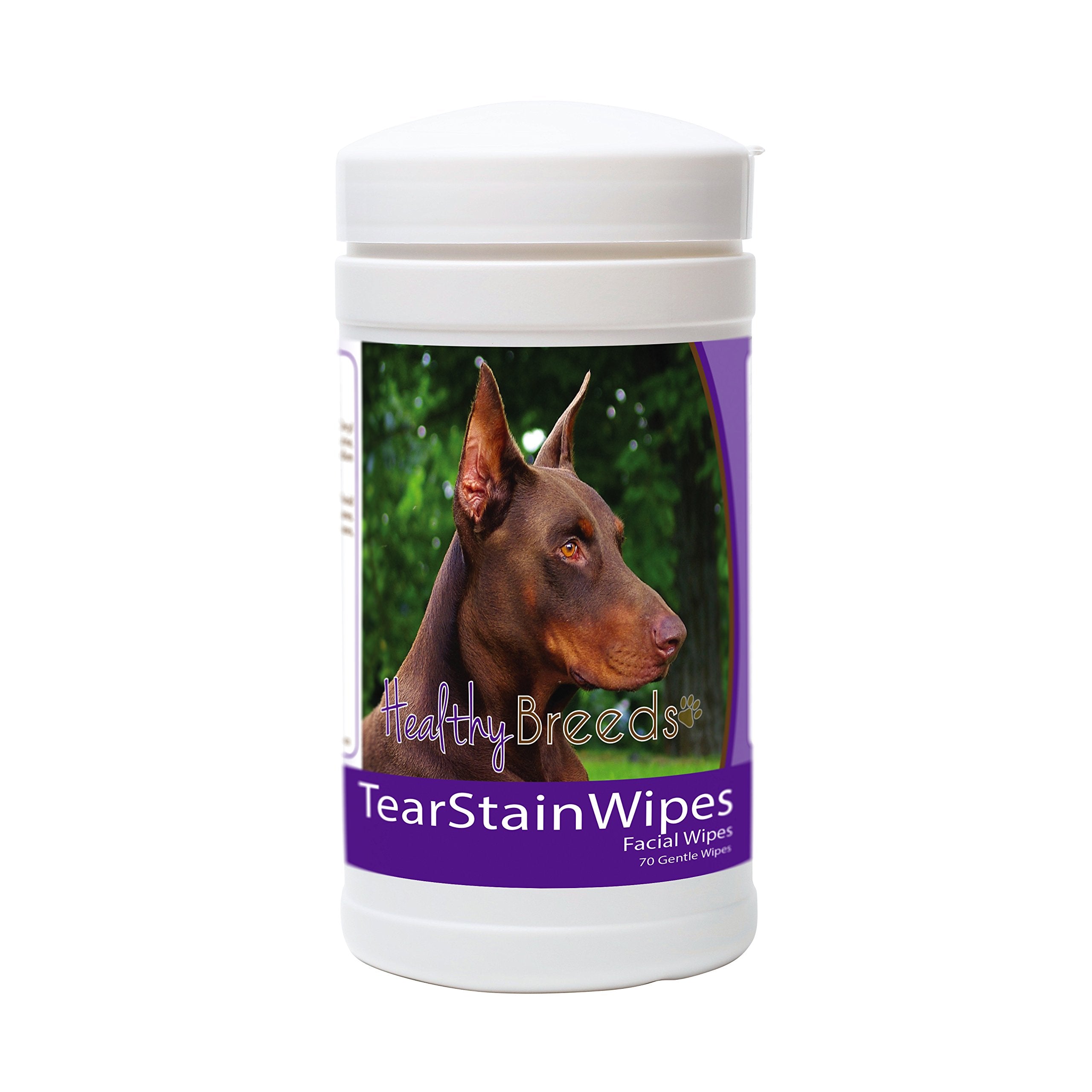 Healthy Breeds Doberman Pinscher Tear Stain Wipes 70 Count