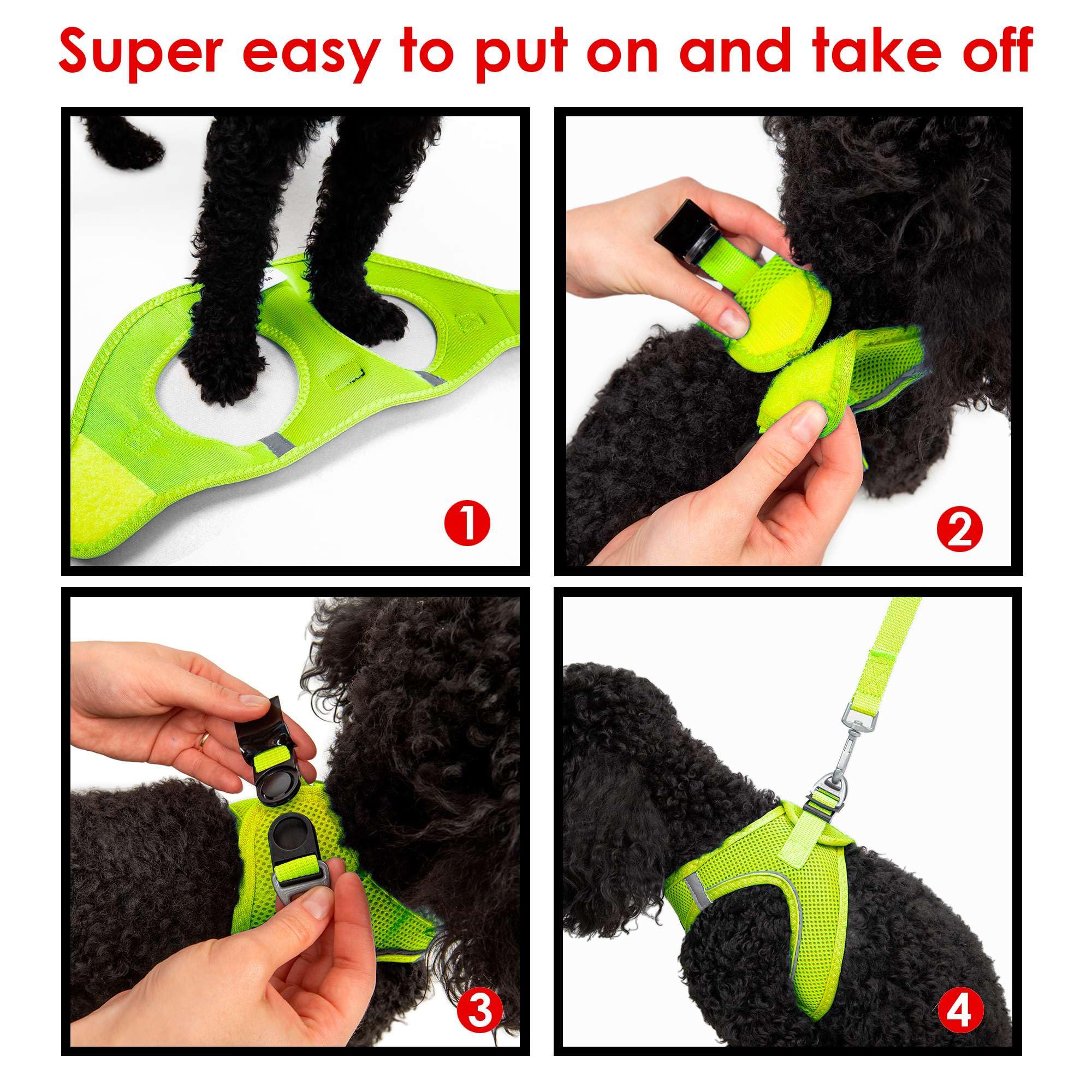 Tailpetz XXXS Dog Harness, Adjustable Step in No Pull Harness for Small Dogs, Reflective Puppy Harness for Puppy Training, Boy G