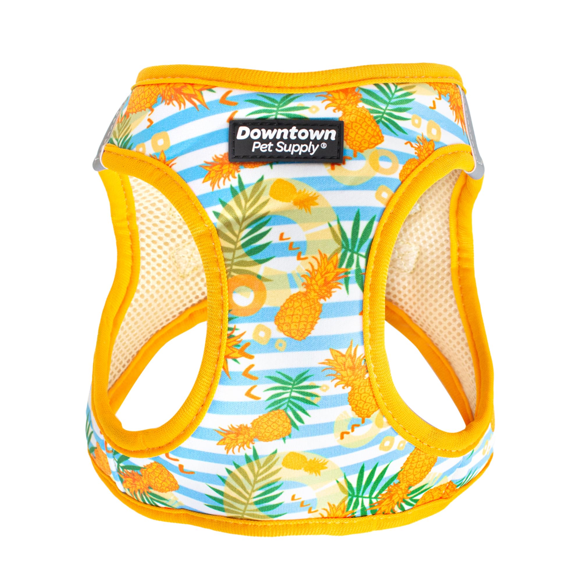Downtown Pet Supply Step In Dog Harness For Teacup Dogs & Cats No Pull, Xx-Small, Pineapple - Adjustable Harness With Padded Mes