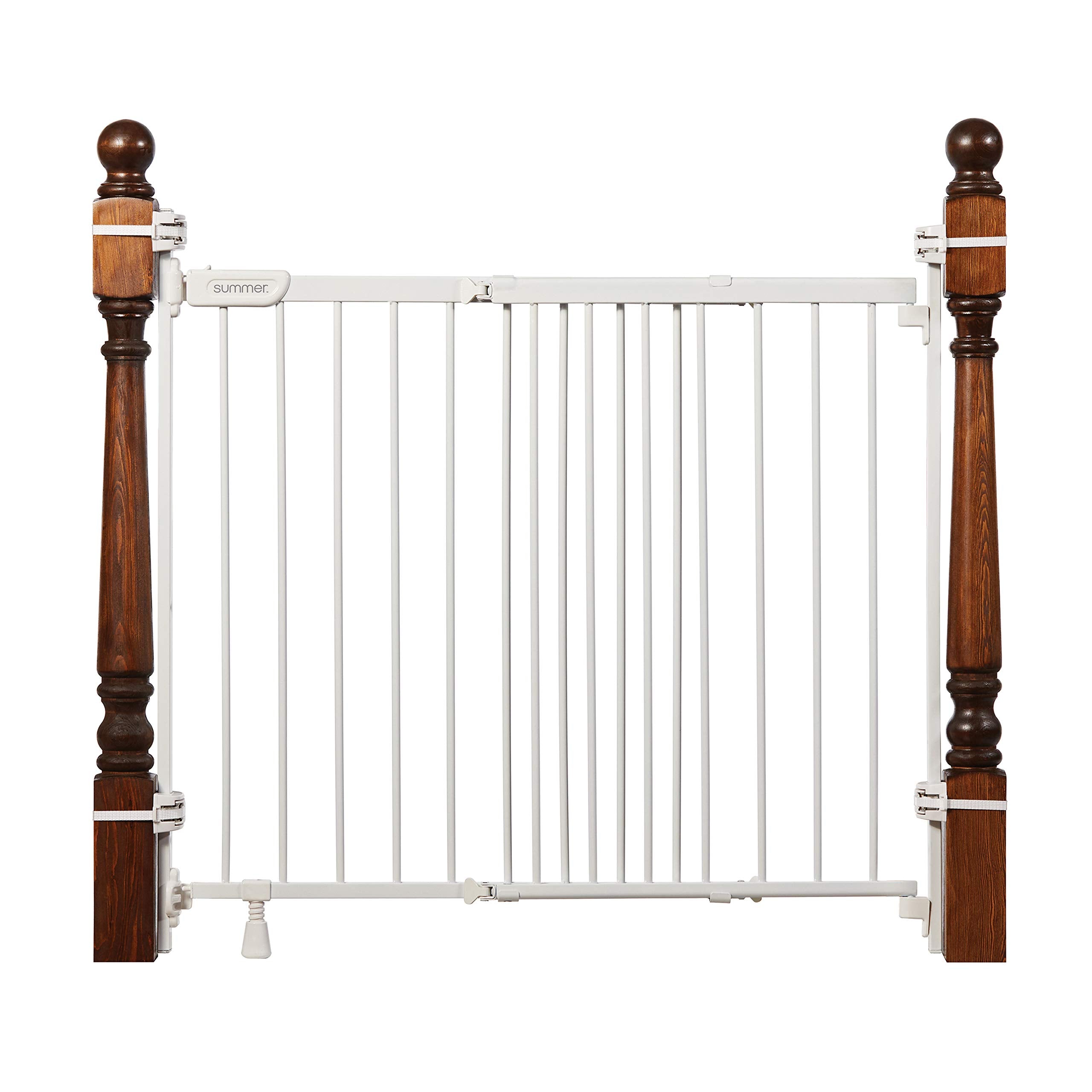 Summer Infant Metal Banister & Stair Safety Pet and Baby Gate,31-46 Wide, 32.5 Tall, Install Banister to Banister or Wall or 