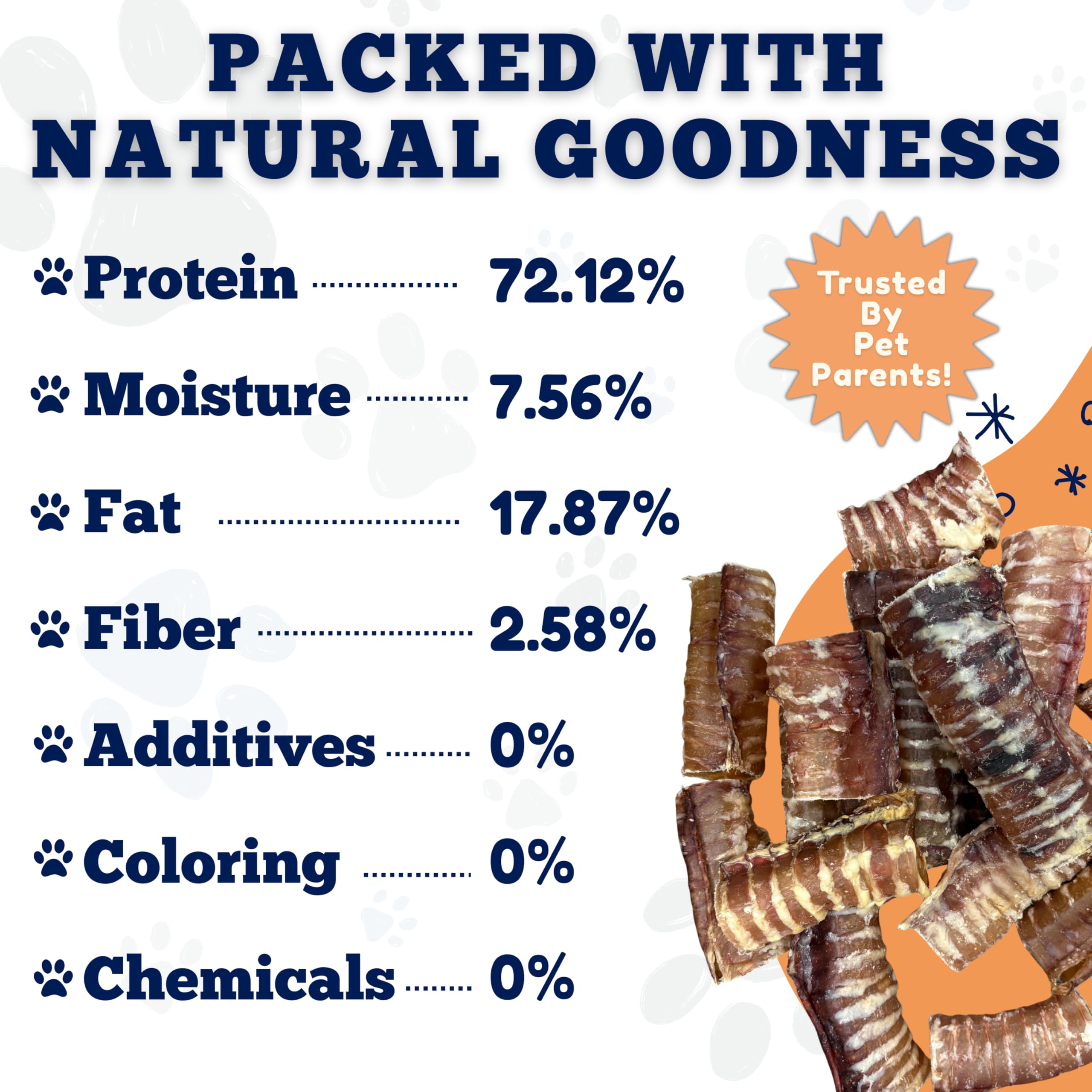 Amazing Dog Treats - Beef Trachea Rings (3-4 Inch, 12 Count) -Premium Dog Chews- Great for Small Size Dogs - Excellent Source of