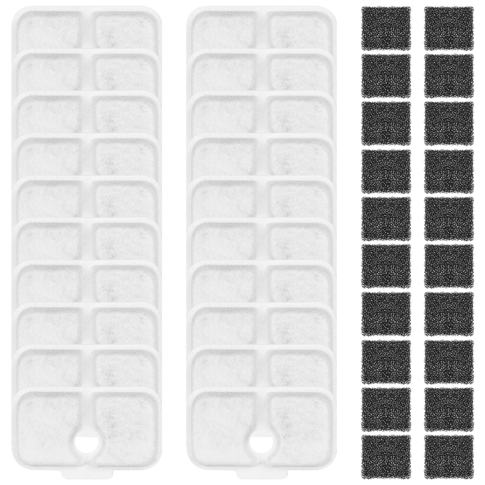 20 Pack Cat Water Fountain Filter Replacement, Compatible With PETLIBRO Dockstream 2.5L/84oz Cat Water Fountain PLWF005/PLWF105/
