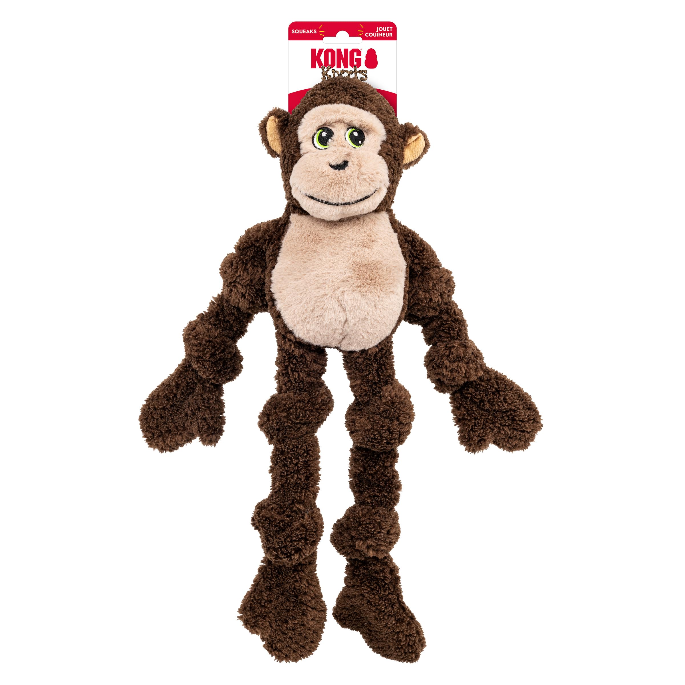 KONG Knots Oversized Dog Toy - Large/X-Large - with Inner Rope Skeleton (Monkey)