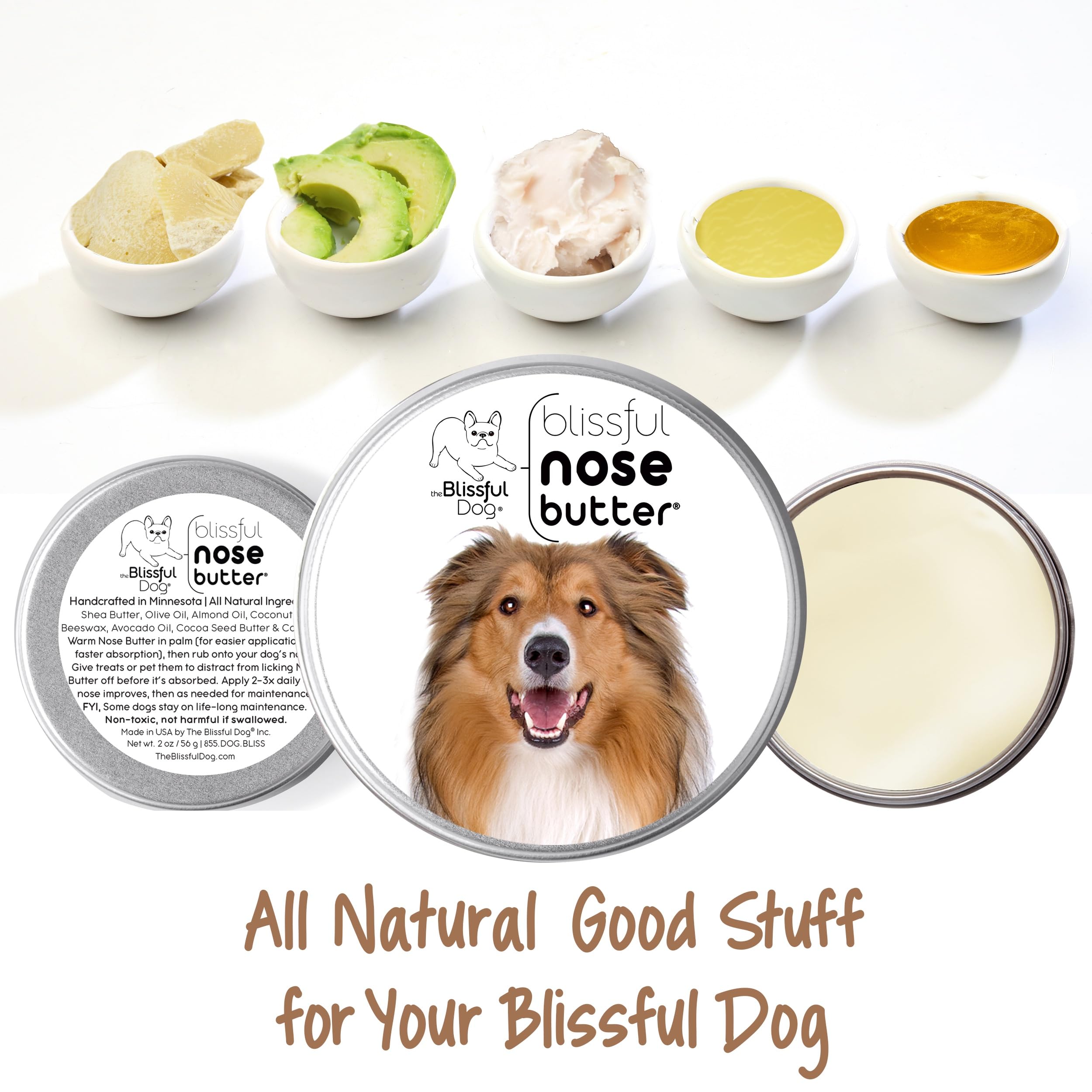The Blissful Dog Collie Unscented Nose Butter, 4-Ounce