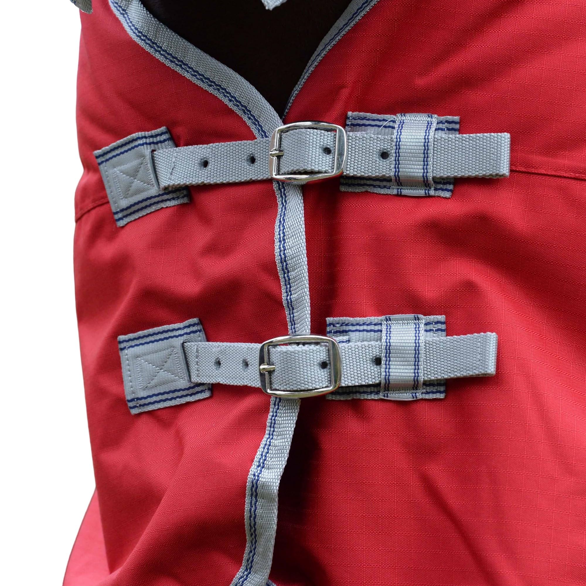 Weatherbeeta Comfitec Classic Standard Neck Lite Plus Horse Blanket, Red/Silver/Navy, 75'