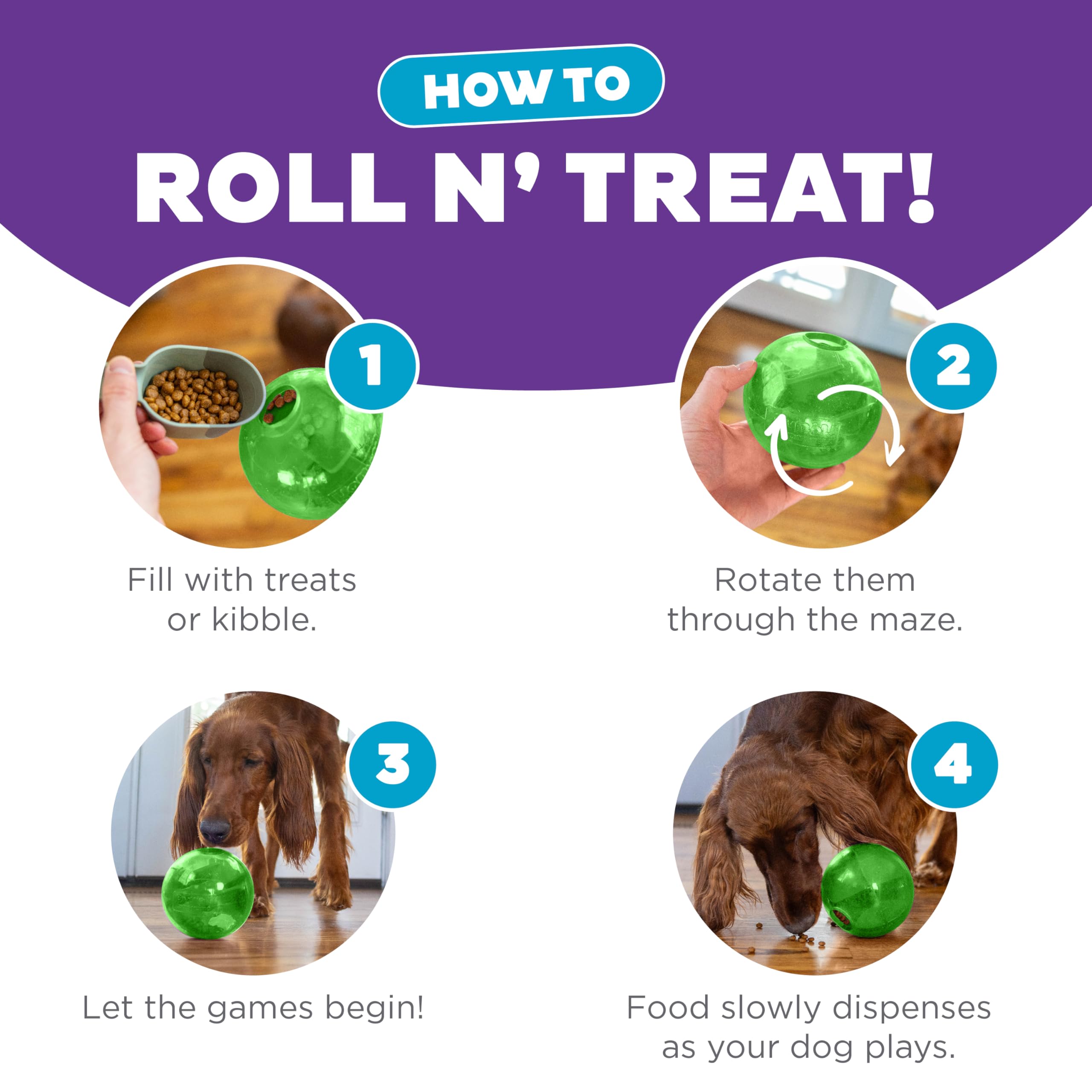 Outward Hound By Planet Dog Mazee Puzzle Ball Interactive Treat Dispensing Dog Toy, Green