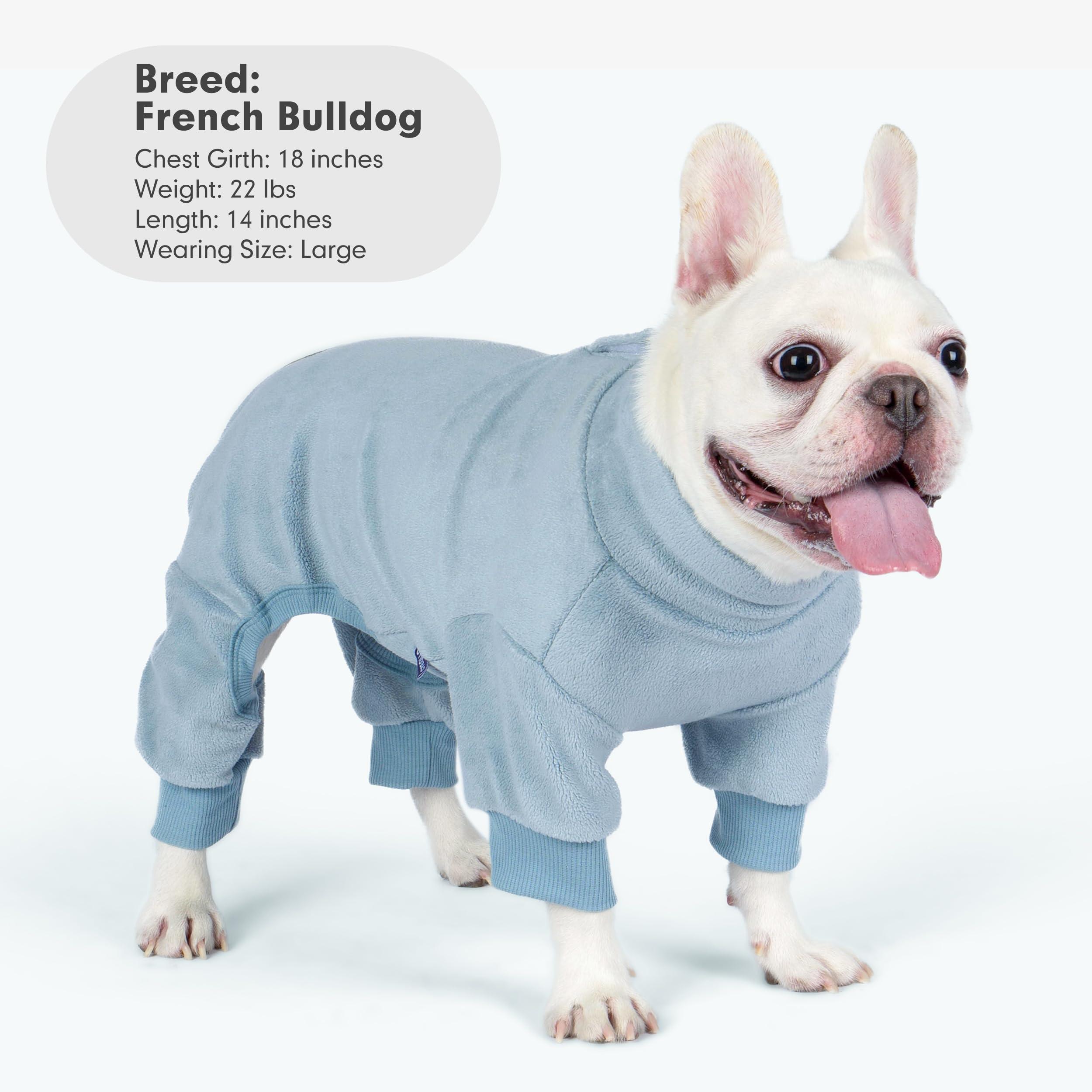 Cyeollo Dog Pajamas X-Large, Stretchable Fleece Pet Onesie Coat For Small Medium Sized Dogs Pjs Warm Doggie Jumpsuit Soft Cold W
