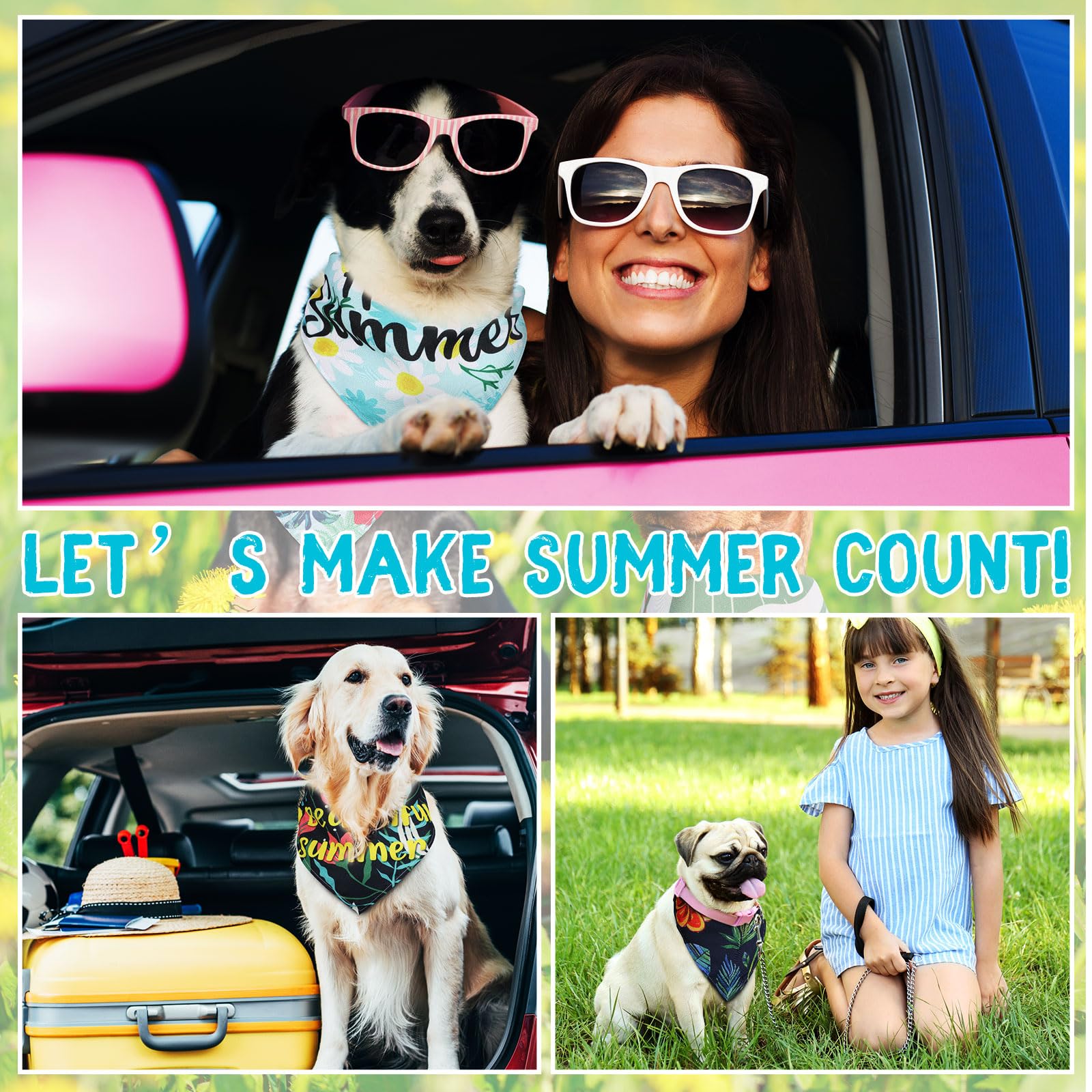 Kacctyen 200 Pcs Dog Bandanas For Summer Bulk Hawaiian Pattern Pet Scarf Bibs Adjustable Washable Kerchief Seasonal Pet Accessor