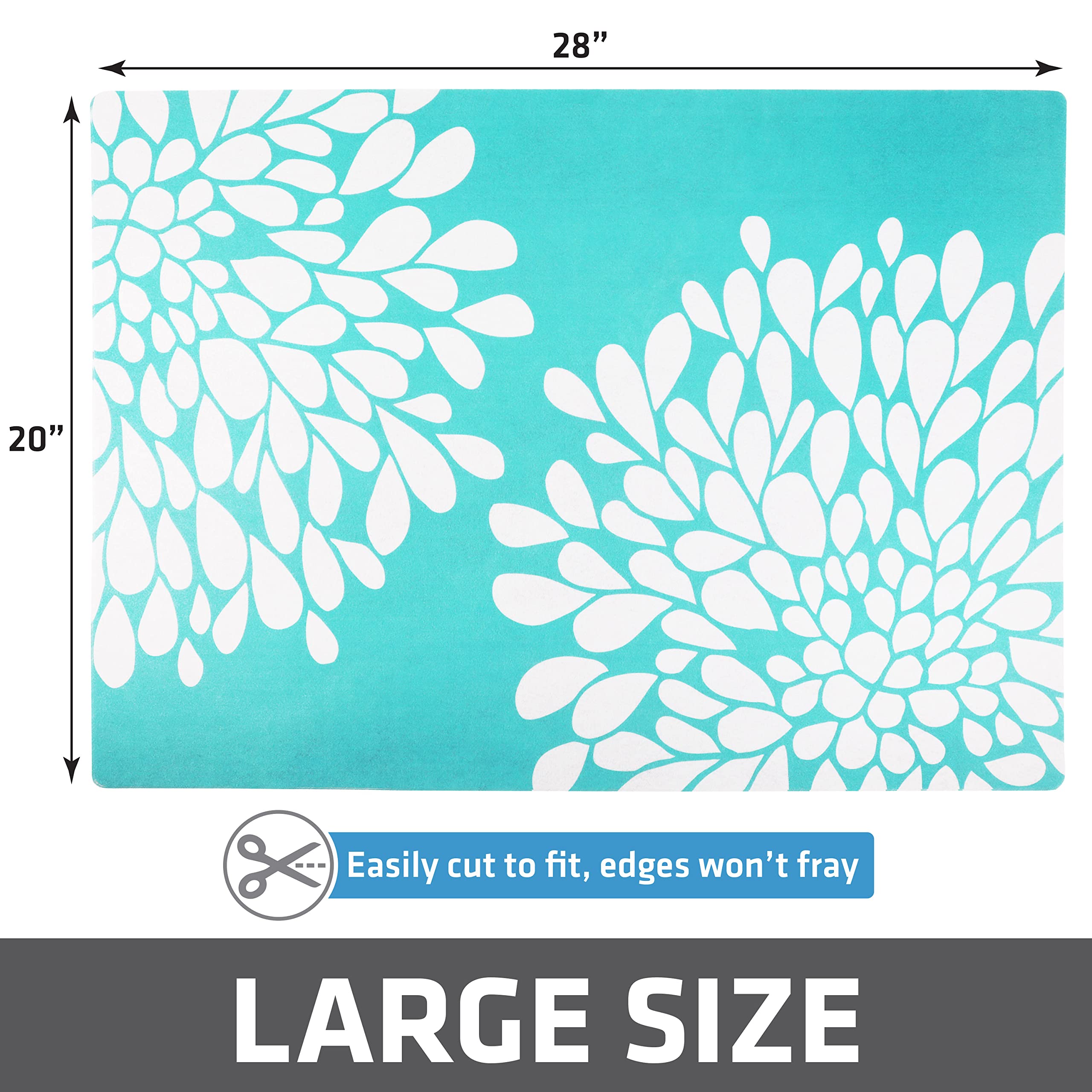 Drymate Original Cat Litter Mat, Contains Mess From Box, Protects Floors, Urine-Proof, Machine Washable, Soft On Kitty Paws, Absorbent, Waterproof (Usa Made, Recycled Content) (20”X28”)(Rejuv Blue)