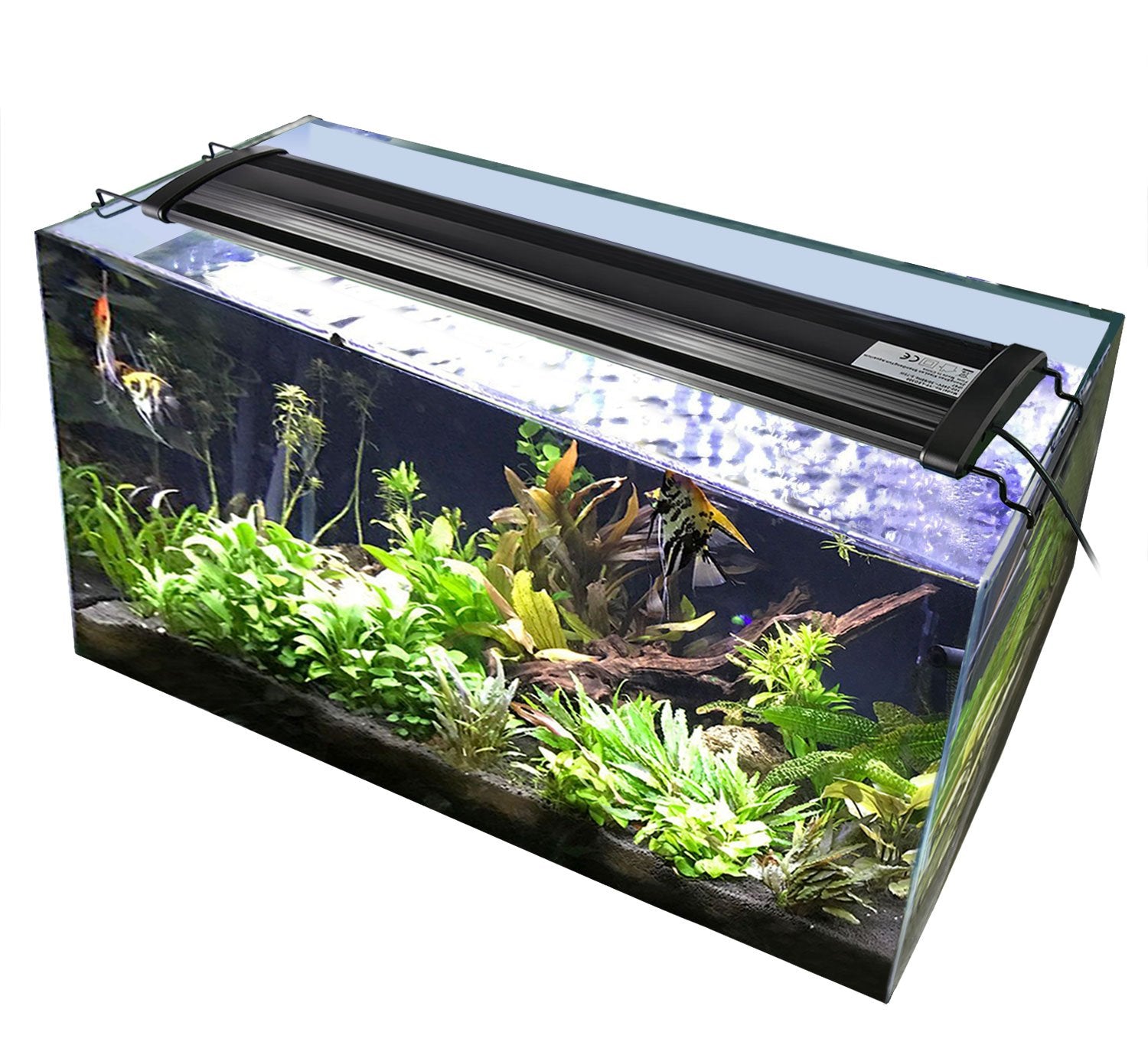Kzkr Aquarium Hood Lighting Fish Tank Light 36 Inch - 46 Inch For Freshwater And Saltwater Blue And White Light 90Cm - 115Cm