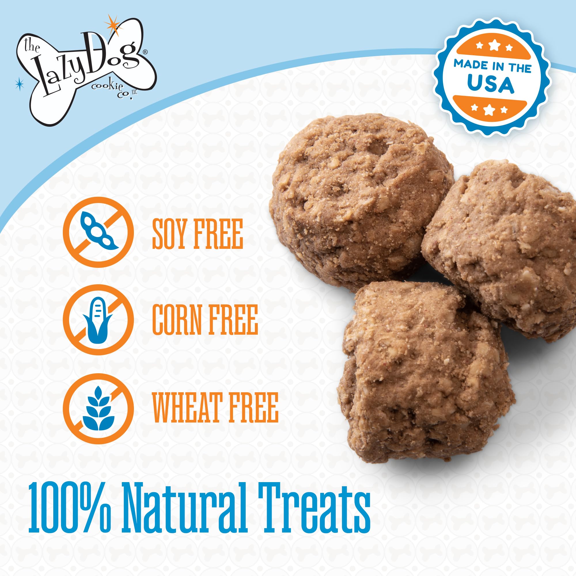 The Lazy Dog Cookie Co. Soft Dog Treats, Mutt Mallows Strawberry Smoochies, for Small, Medium and Large Dogs, Wheat-Free, Baked