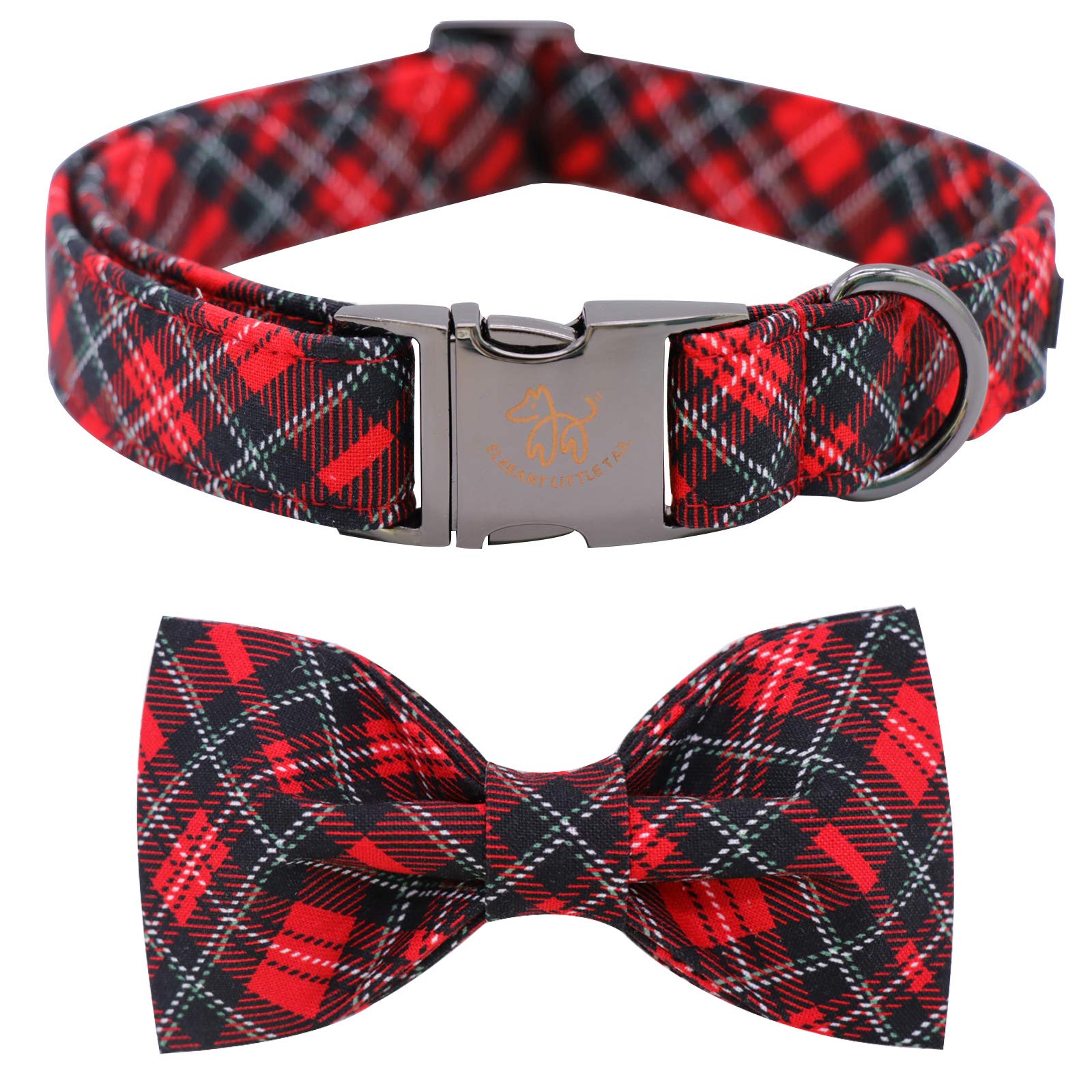 Elegant Little Tail Dog Collar With Bow, Soft And Comfy Bowtie Christmas Dog Collar, Adjustable Pet Gift Collars For X-Large Dogs