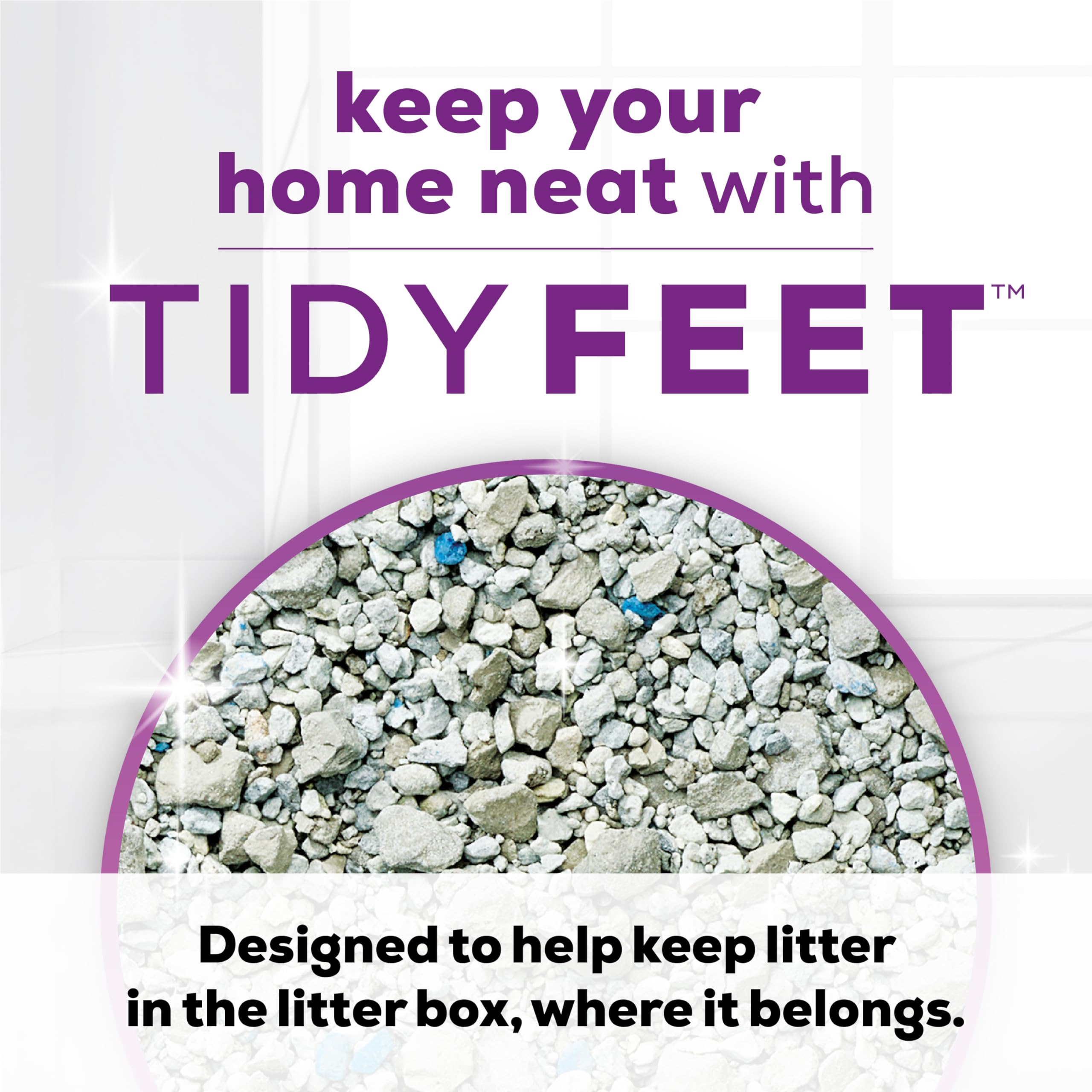 Tidy Cats Performance Plus Low Tracking Unscented Clumping Cat Litter, 22 lb Box, Clay Material