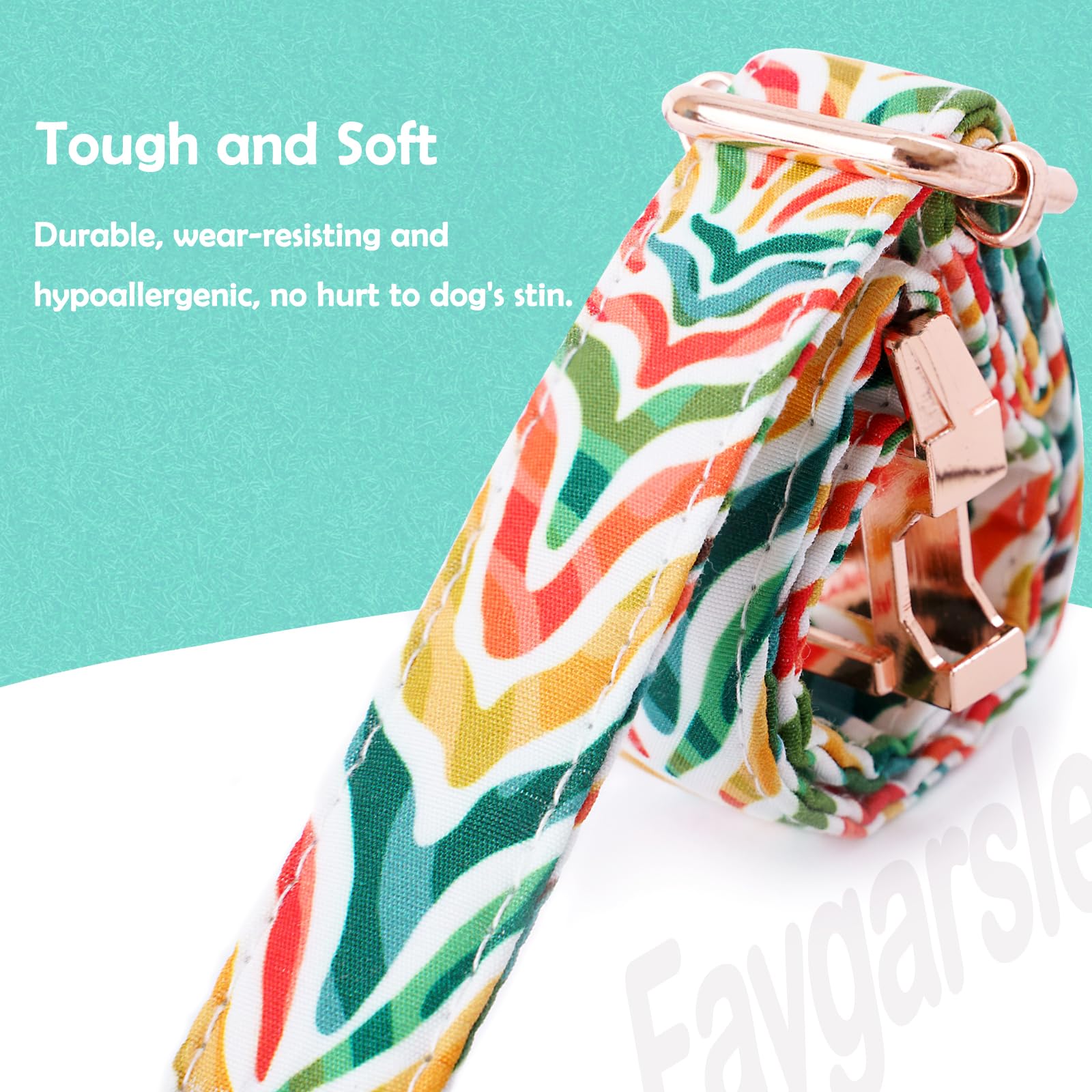 Faygarsle Multicolor Pattern Dog Collar For Small Medium Large Dogs Cute Puppy Collars For Female Dogs For Summer Spring Wedding