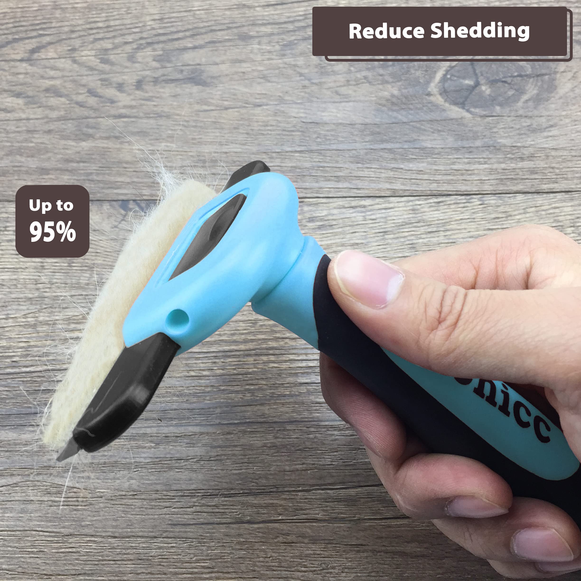 Gonicc Pdt- 1001 Professional Pet De Shedding Comb Tool Blue