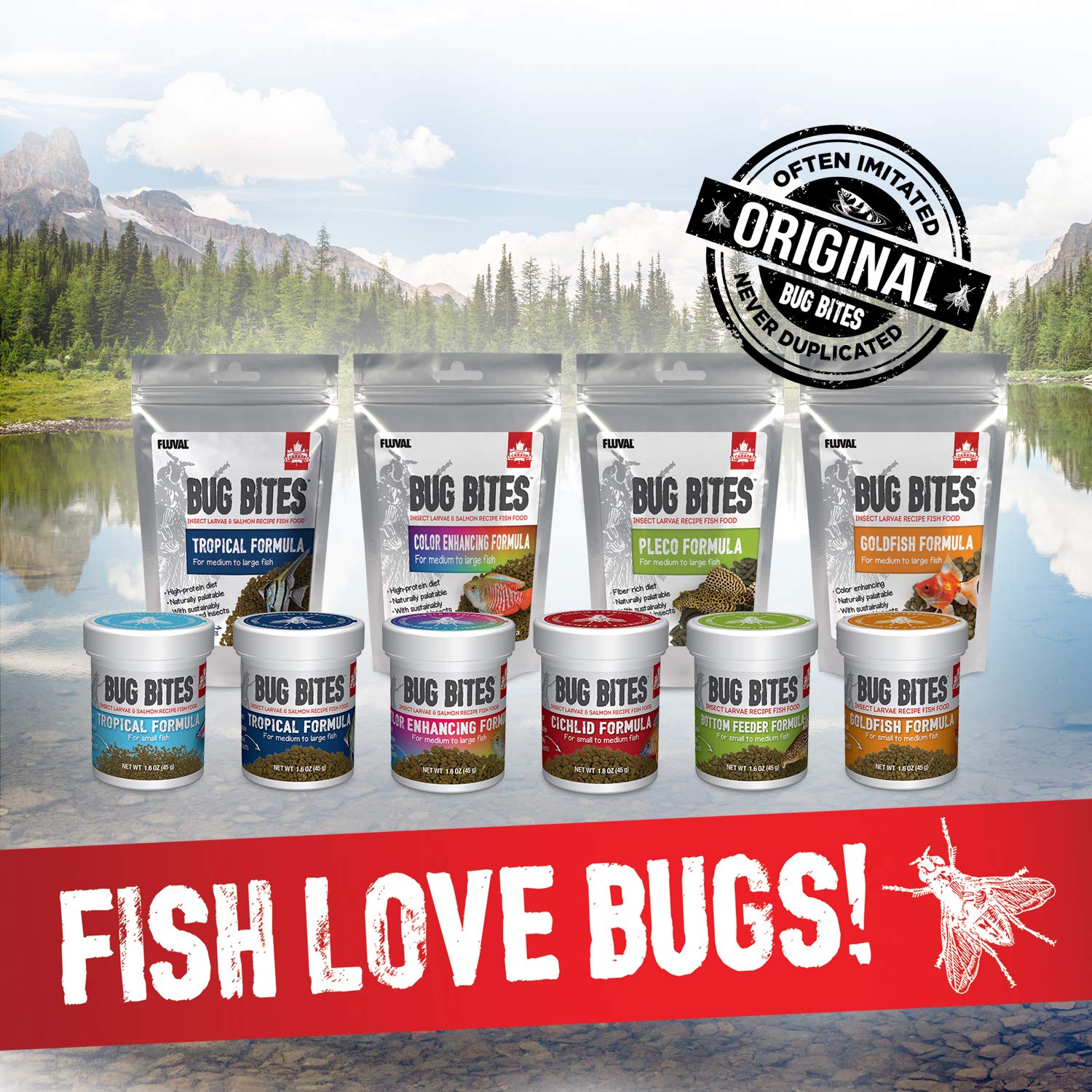 Fluval Bug Bites Turtle Food Sticks for Medium to Large Turtles, 3.53 oz, Brown, Model A6593