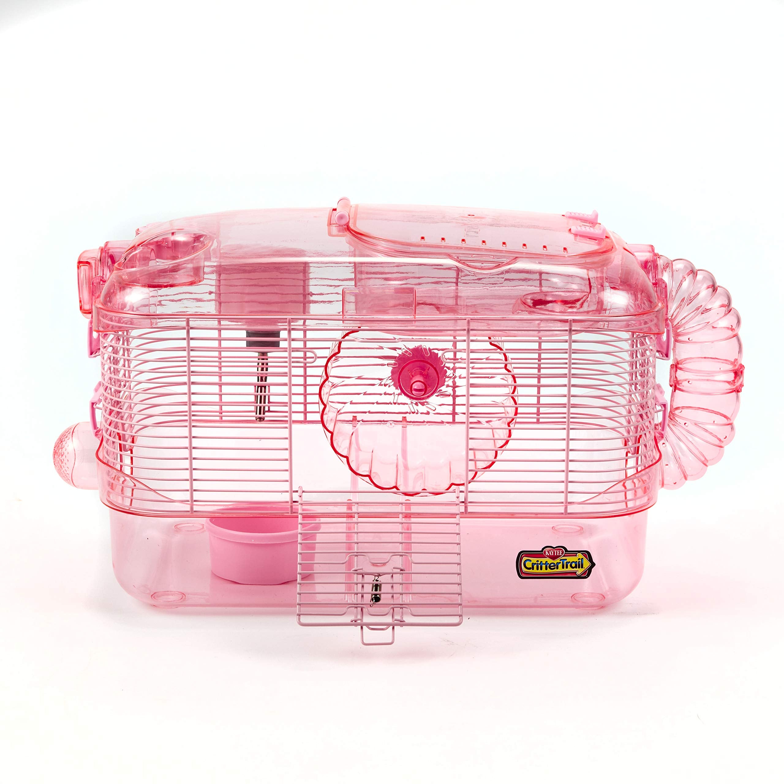 Kaytee CritterTrail Pink Habitat for Mice, Hamsters & Gerbils - 20"L x 11.5"W x 11"H, Durable Plastic, Model 100079209