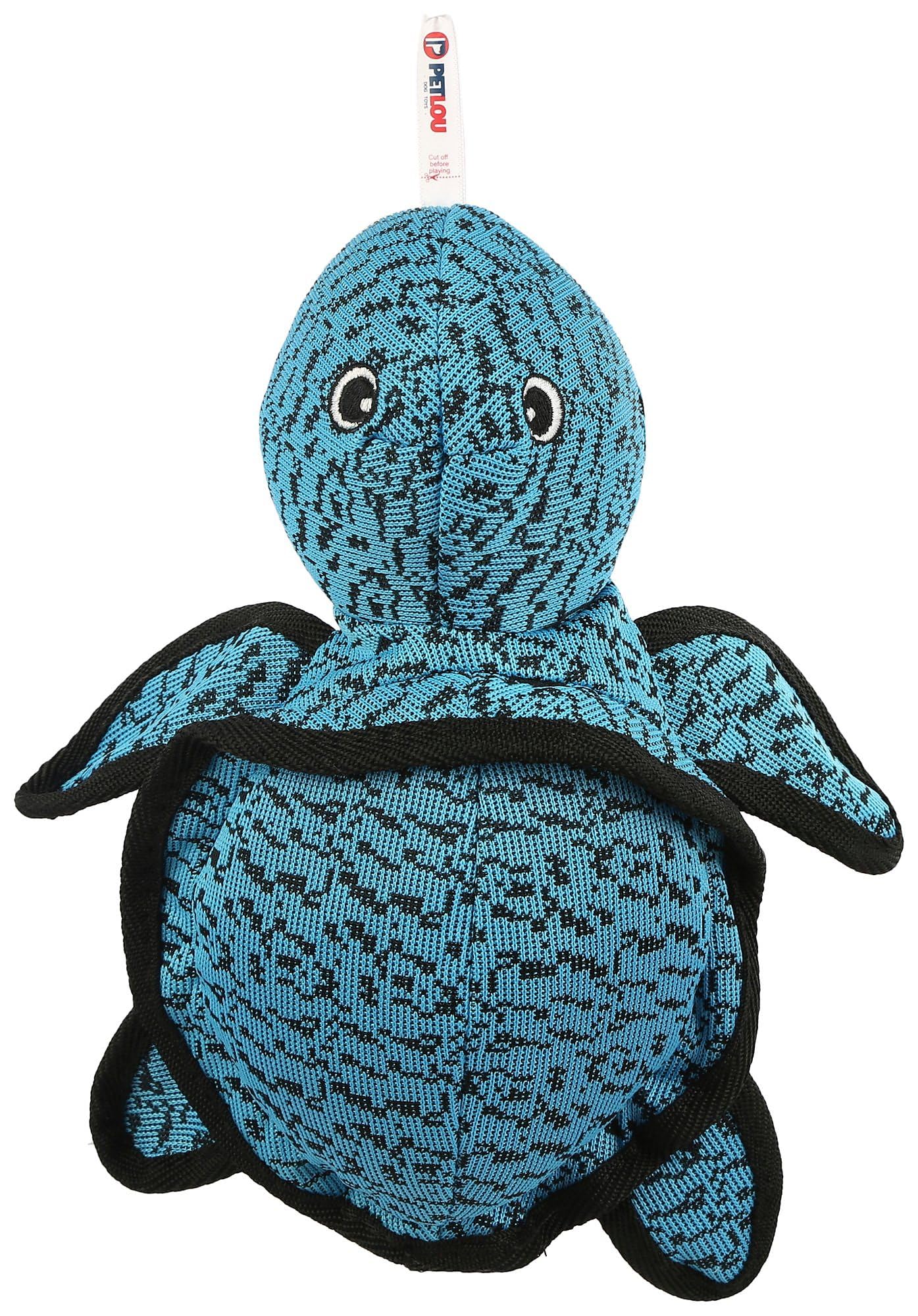 Petlou Squeaky Dog Toys Plush Dog Toys With Mulit-Colour And Size (Ocean Blue, 11 Inch)
