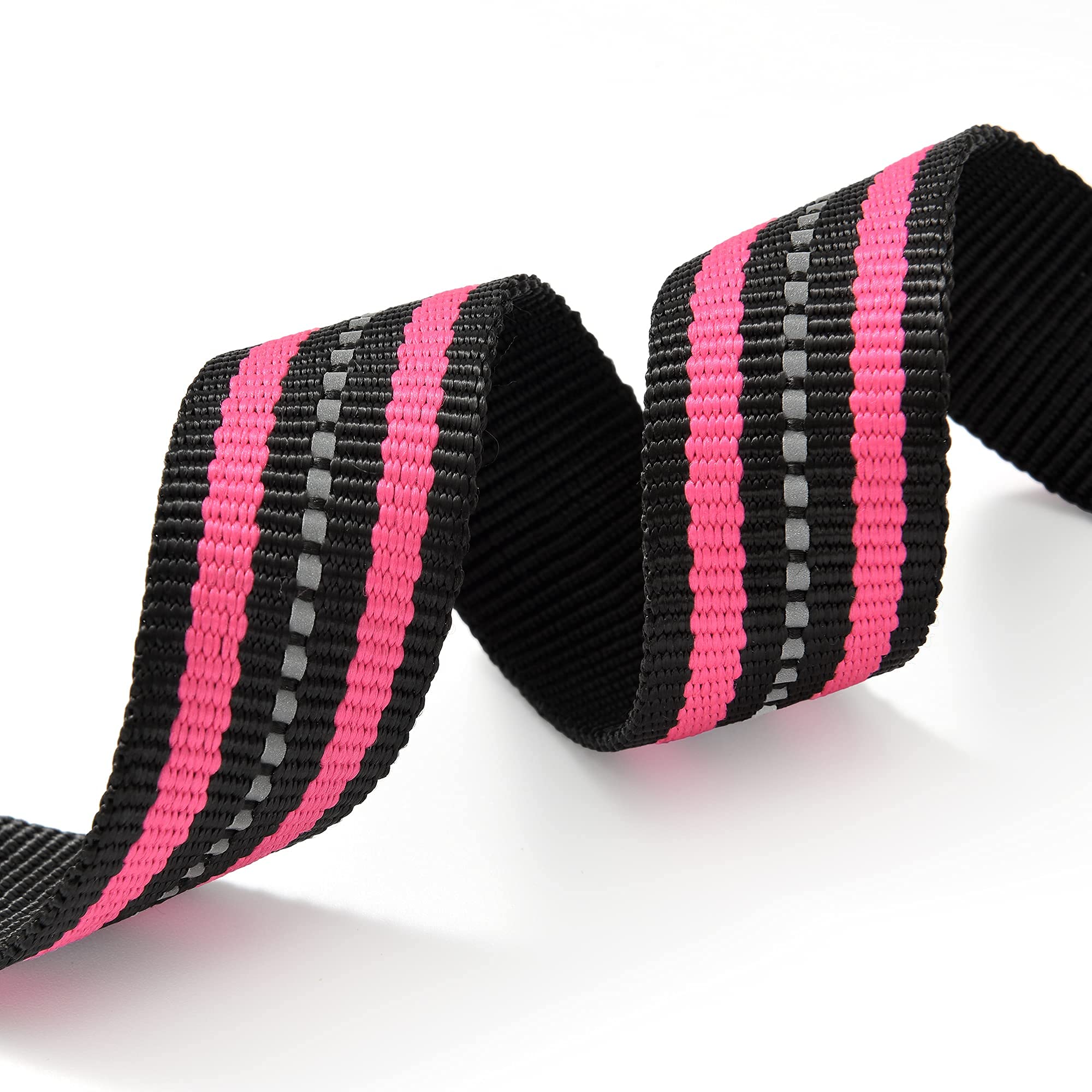 Mile High Life Reflective Dog Collar | Nylon Pet Collars Wiith Buckle | Light Weight Puppy Collars | Pink Dog Collars For Small Dogs (Pink, S)