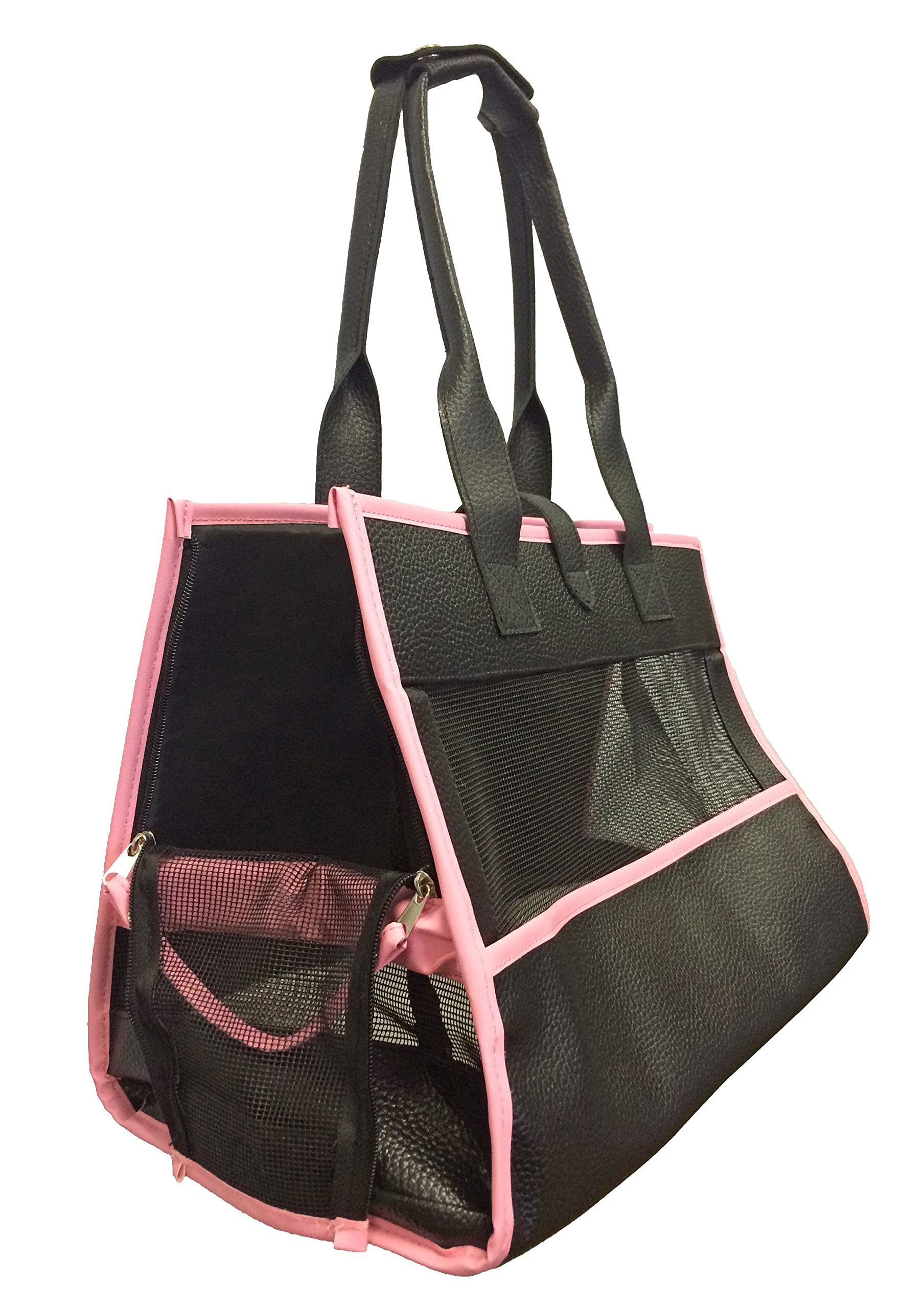 Pet Life Posh Paw Fashion Pet Carrier Purse - Designer Dog Carrier With Built-In Leash Securer