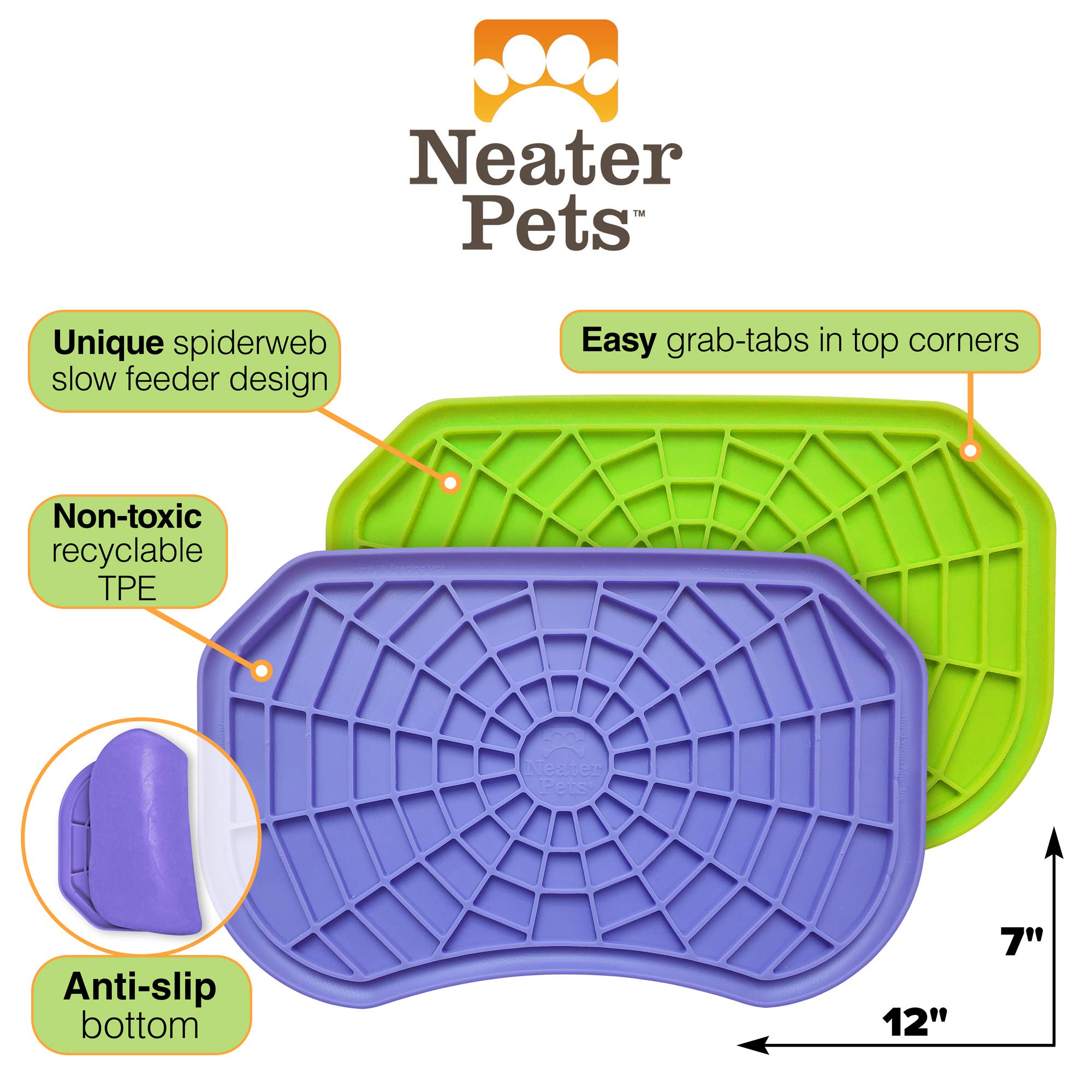 Neater Pets - Neat-Lik - Slow Feeding Pad for Dogs & cats - Puzzle Toys Provide Boredom & Anxiety Relief - Fill Licking Pad with