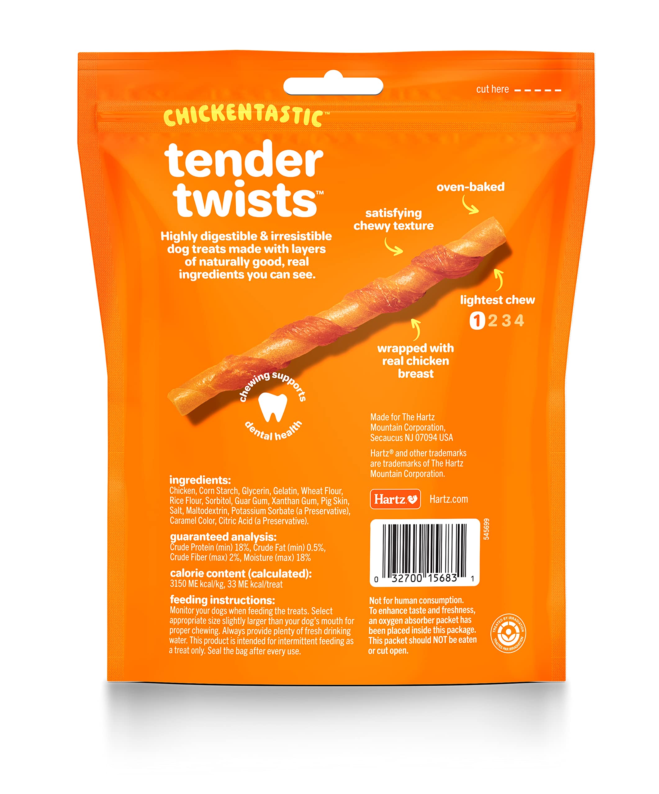 Hartz Oinkies Chickentastic Tender Twists for Dogs