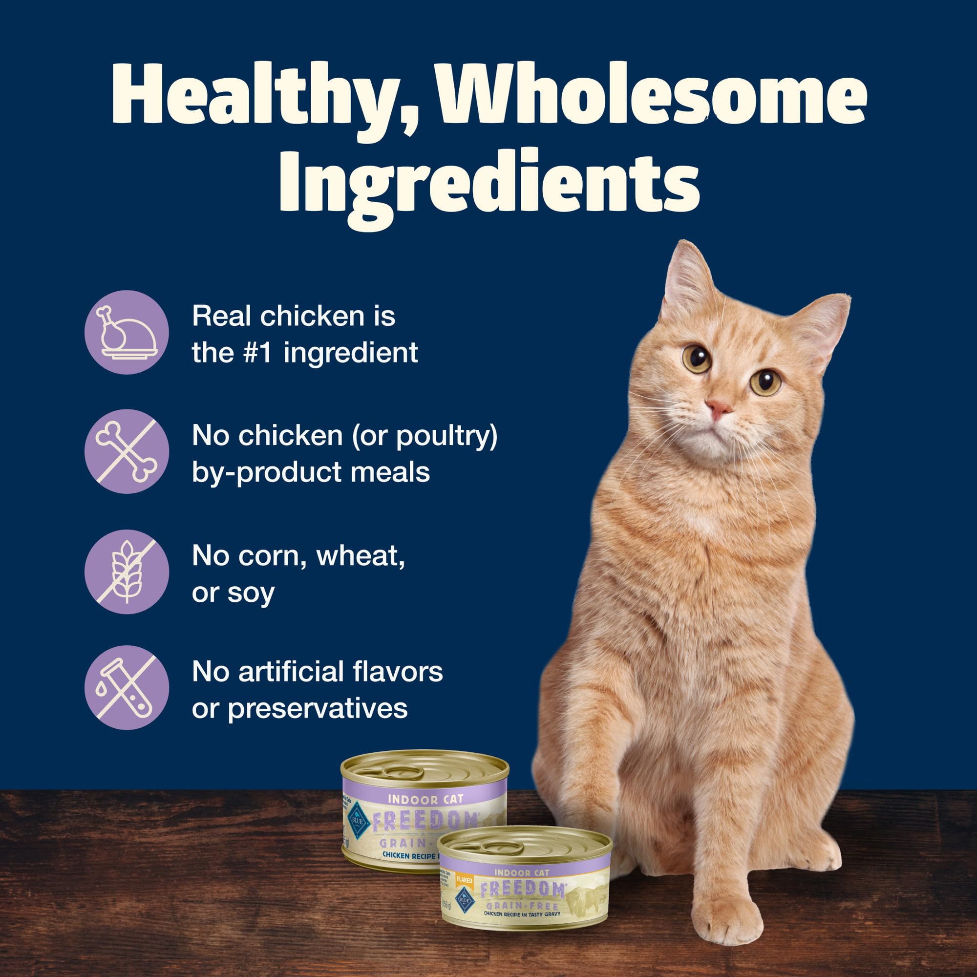Blue Buffalo Freedom Grain-Free Adult Wet Cat Food, Complete & Balanced Nutrition for Indoor Cats, Made with Natural Ingredients