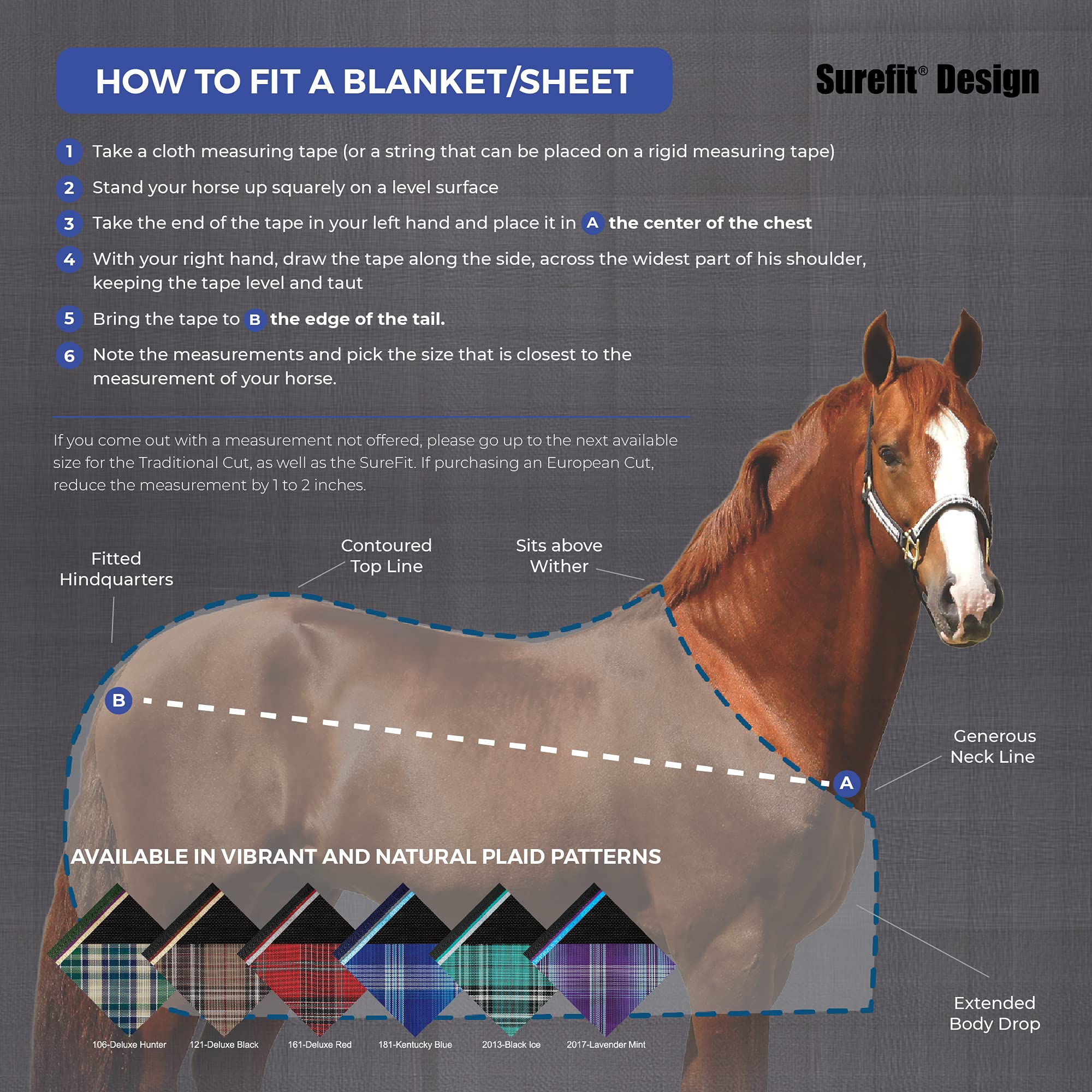 Kensington Breathable And Uv Protective Sheet Surefit All Season Protection For Horse - 84'', Kentucky Blue